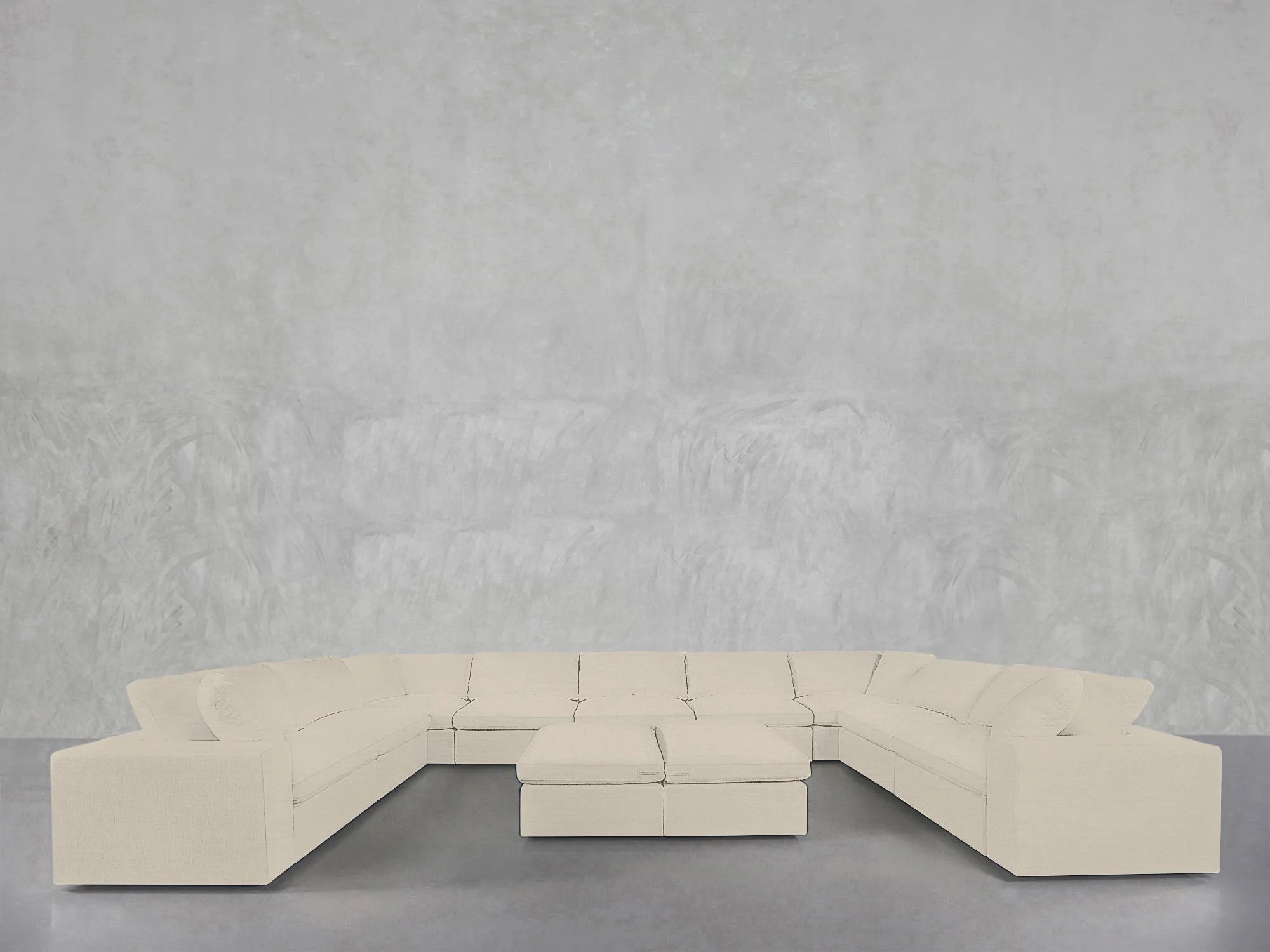 9-Seat Modular U-Sectional with Double Ottoman - Image 118