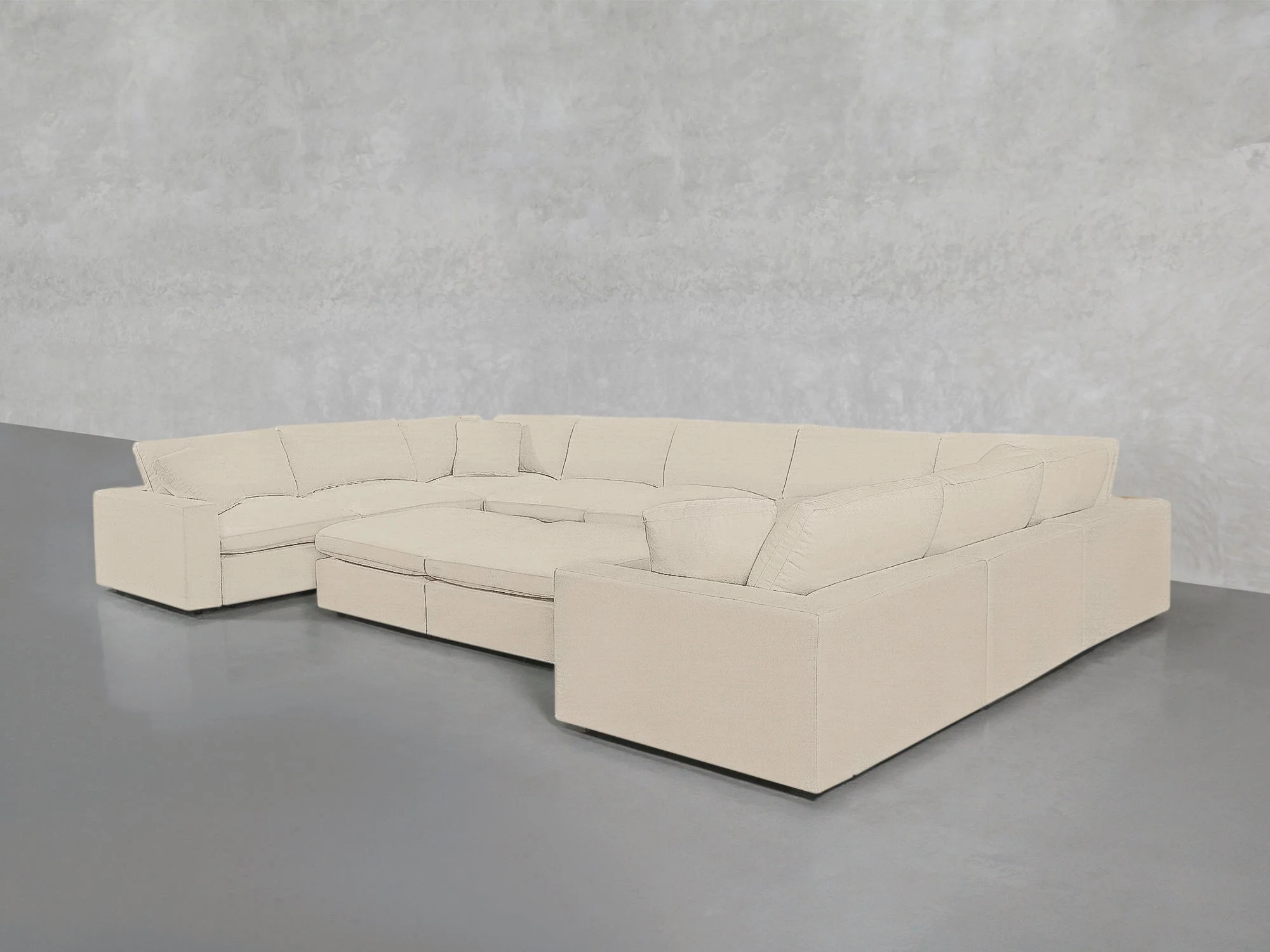 9-Seat Modular U-Sectional with Double Ottoman - Image 119