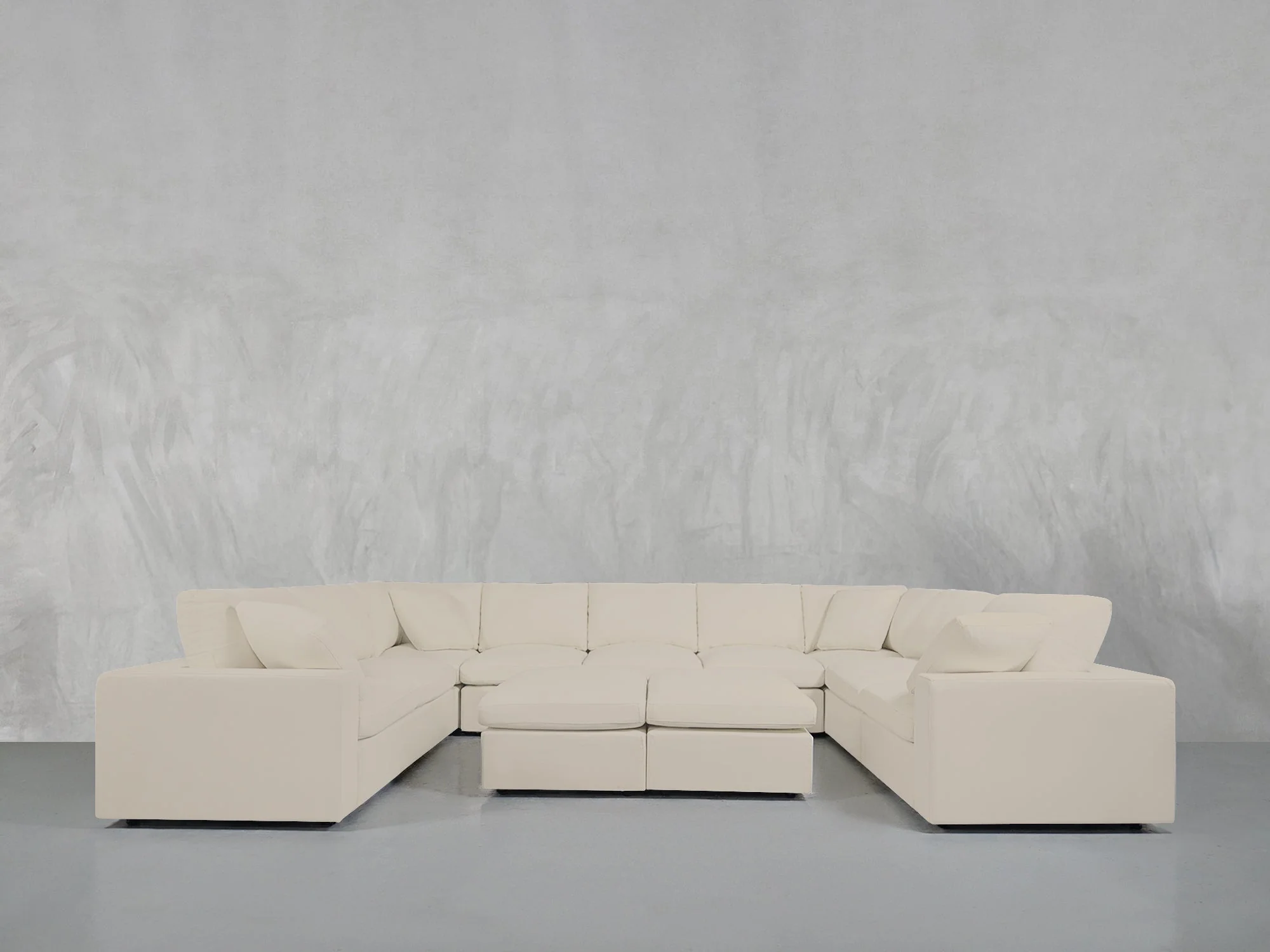 9-Seat Modular U-Sectional with Double Ottoman - Image 120