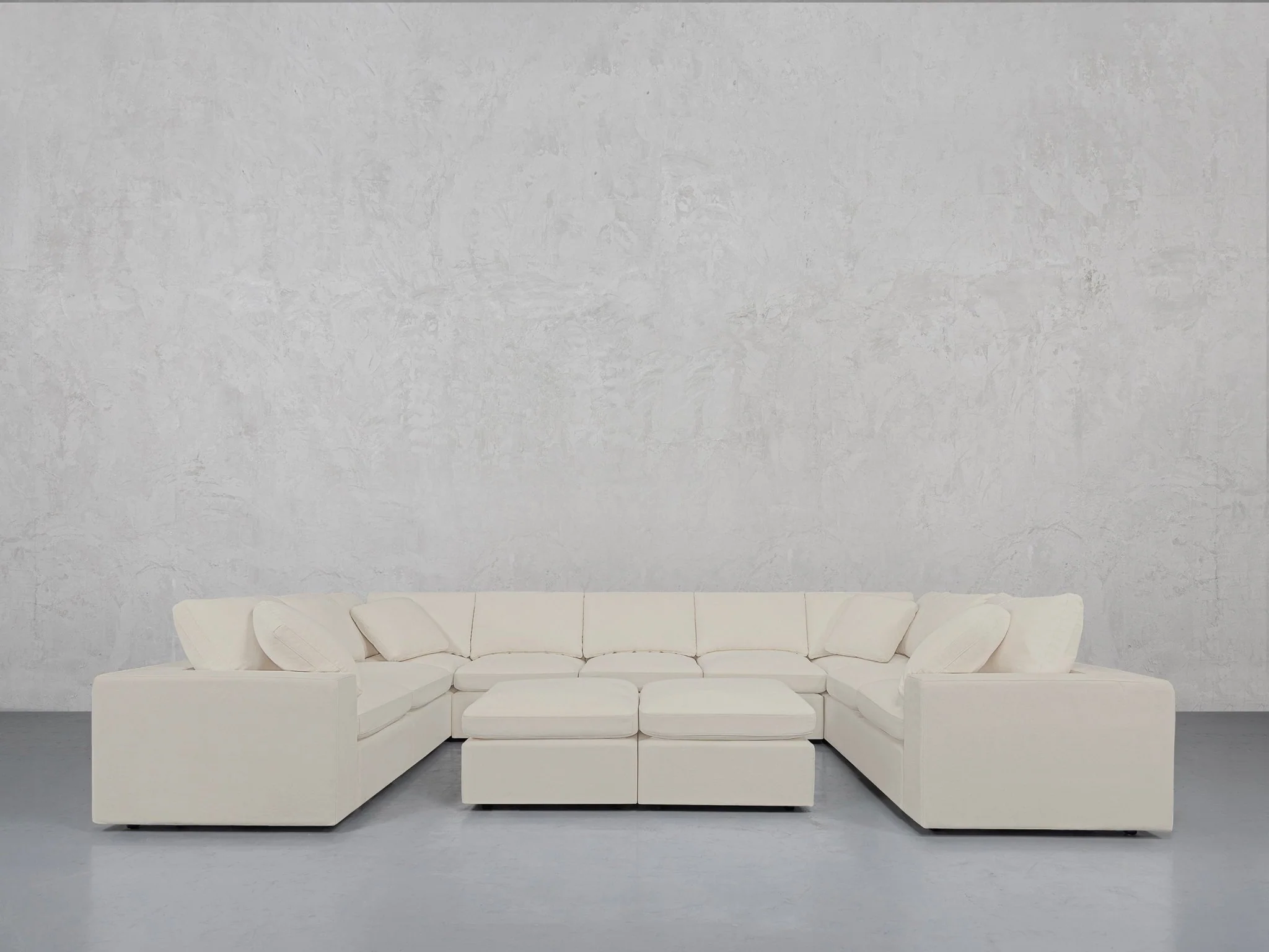 9-Seat Modular U-Sectional with Double Ottoman - Image 121