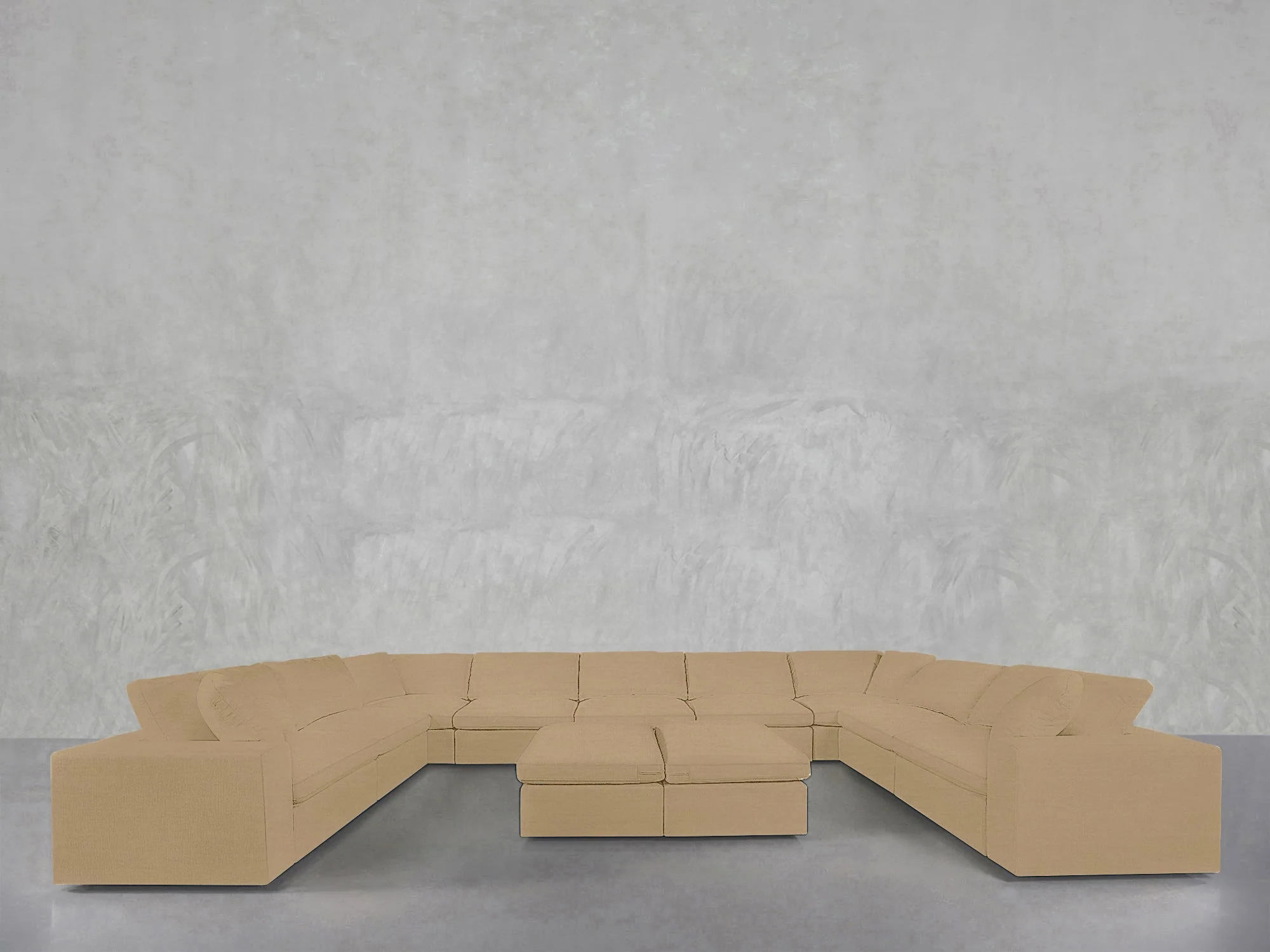 9-Seat Modular U-Sectional with Double Ottoman - Image 129