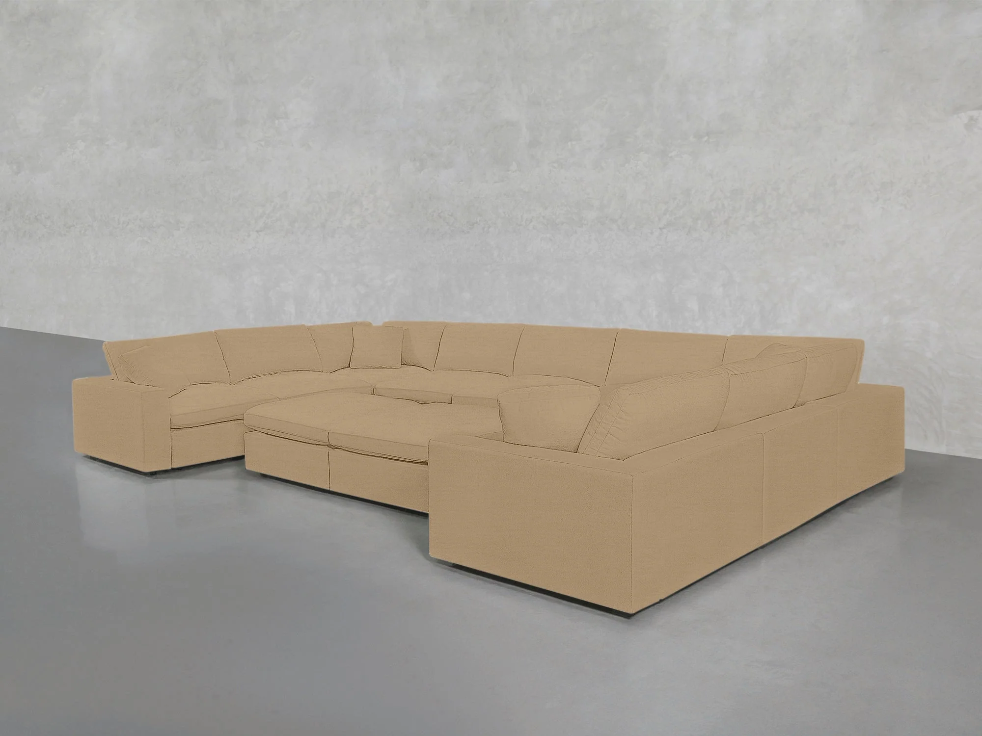 9-Seat Modular U-Sectional with Double Ottoman - Image 130