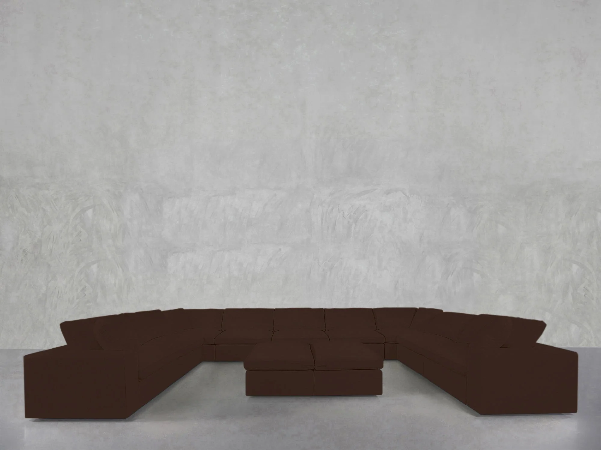 9-Seat Modular U-Sectional with Double Ottoman - Image 140