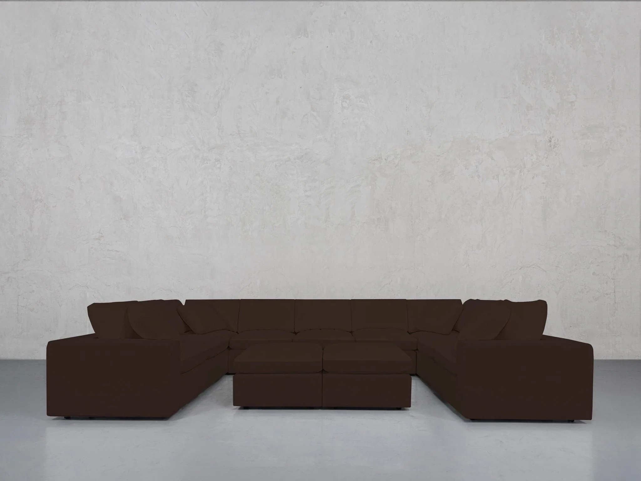 9-Seat Modular U-Sectional with Double Ottoman - Image 143