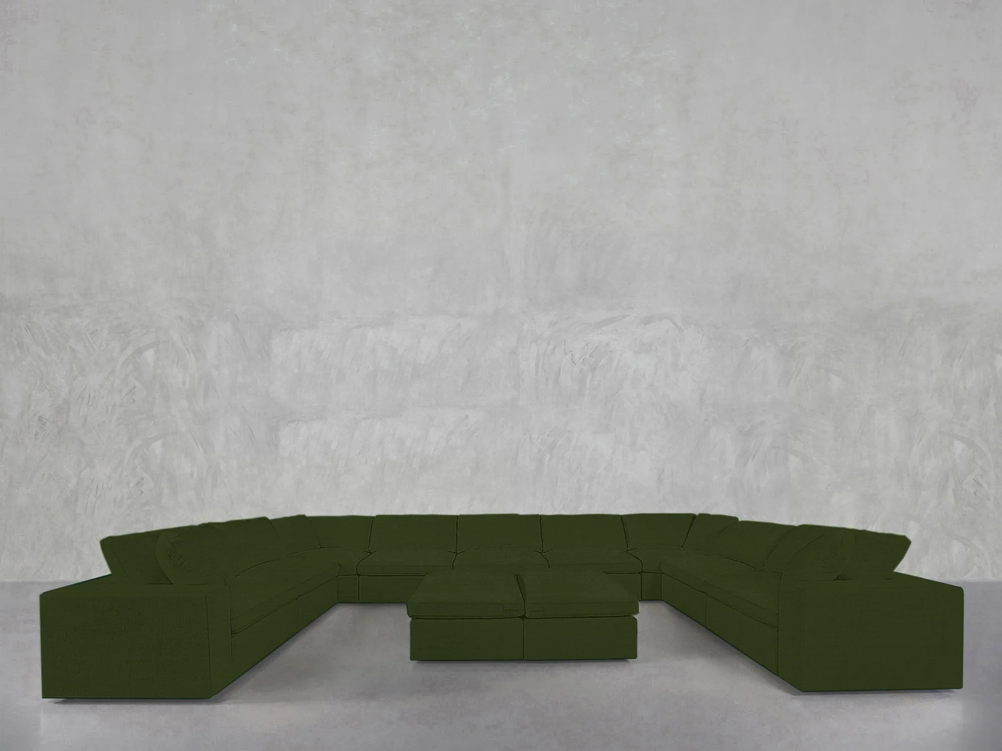 9-Seat Modular U-Sectional with Double Ottoman - Image 151