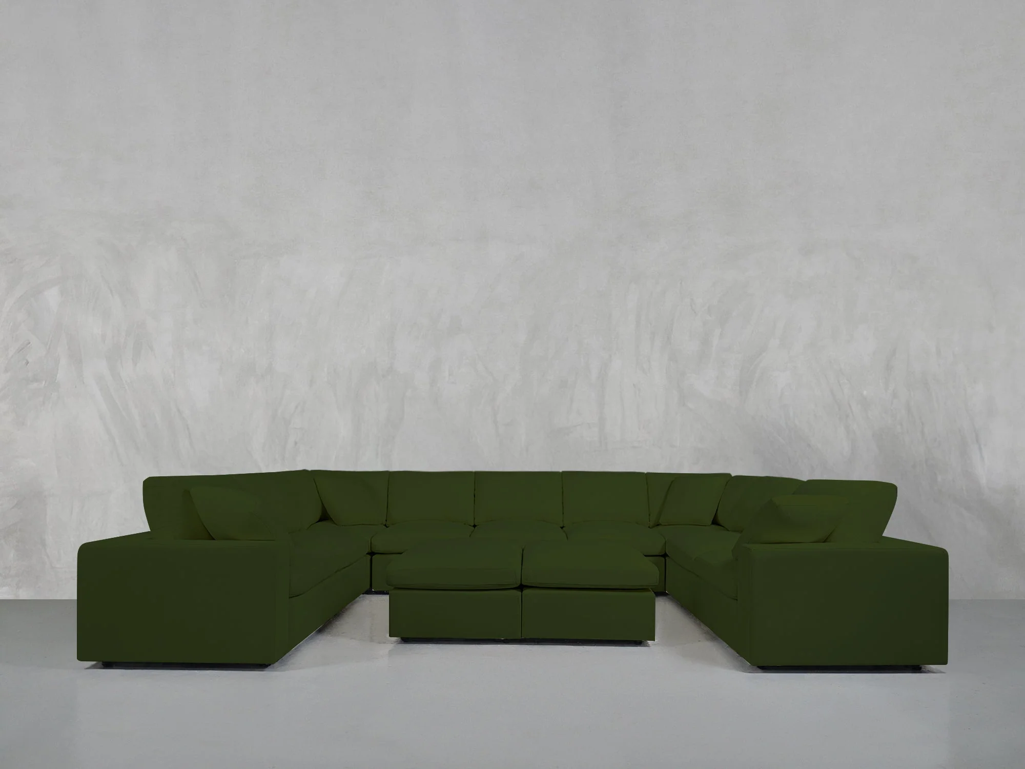 9-Seat Modular U-Sectional with Double Ottoman - Image 153