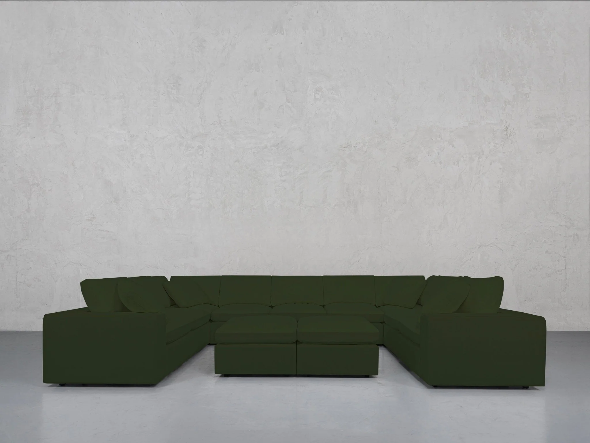 9-Seat Modular U-Sectional with Double Ottoman - Image 154