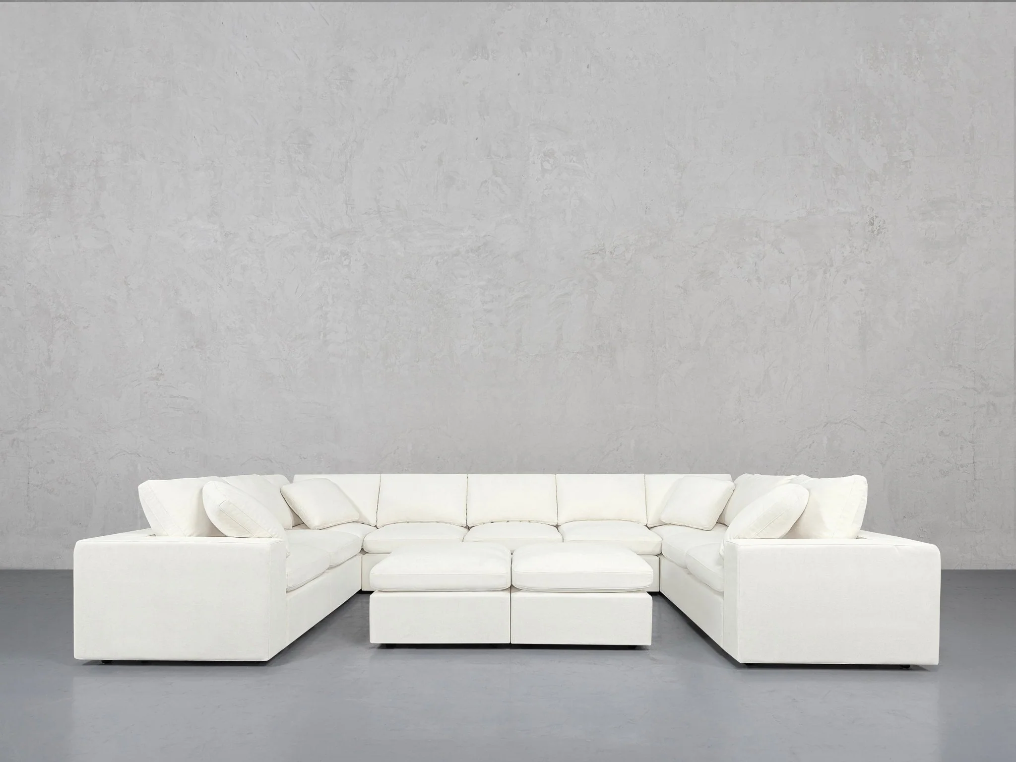 9-Seat Modular U-Sectional with Double Ottoman - Image 16