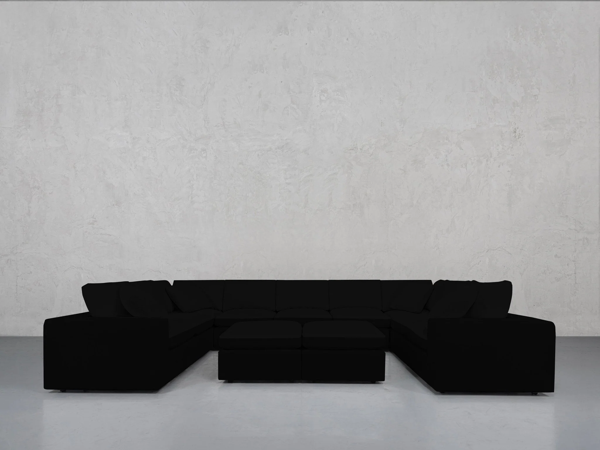 9-Seat Modular U-Sectional with Double Ottoman - Image 165