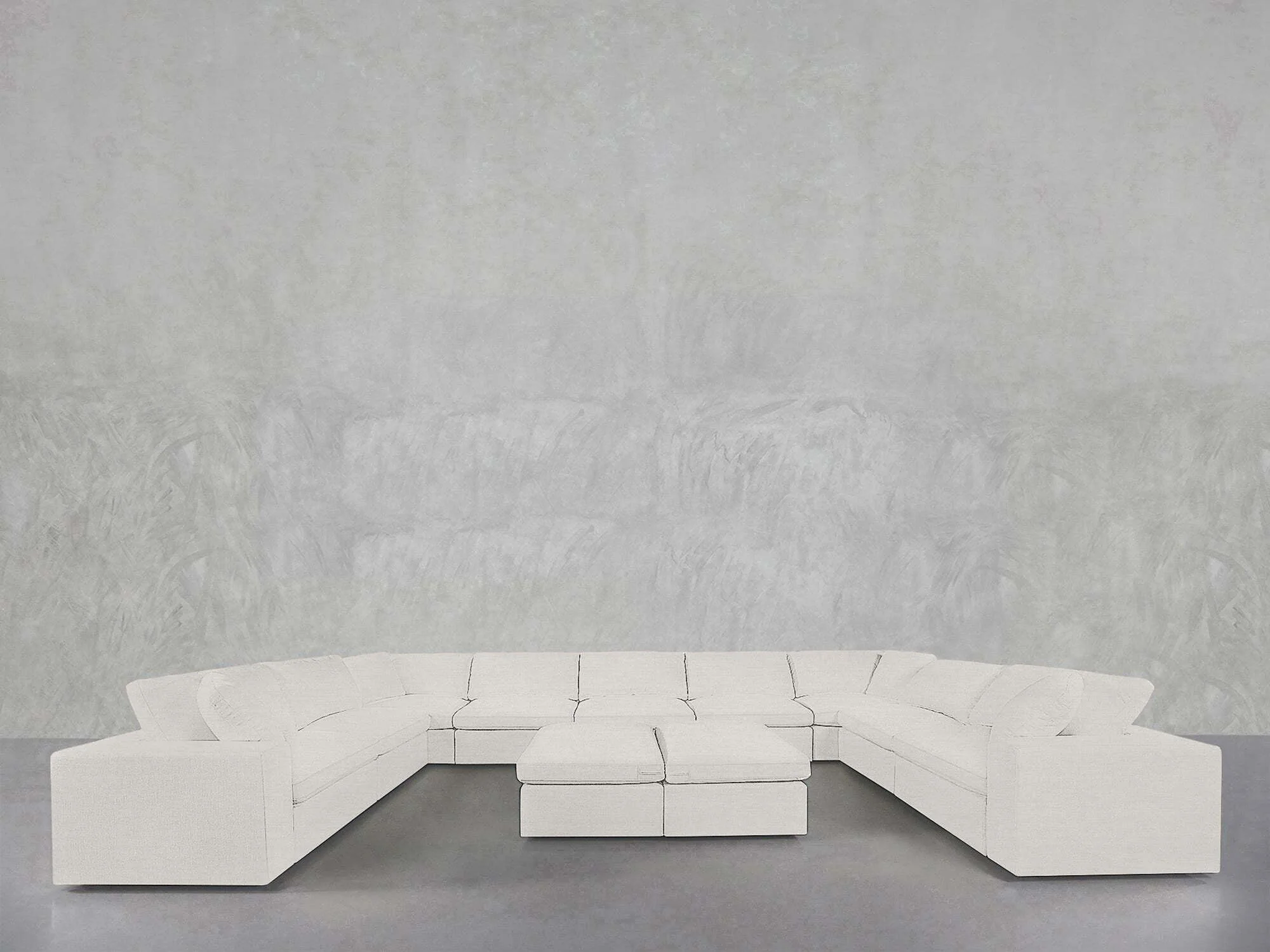 9-Seat Modular U-Sectional with Double Ottoman - Image 173