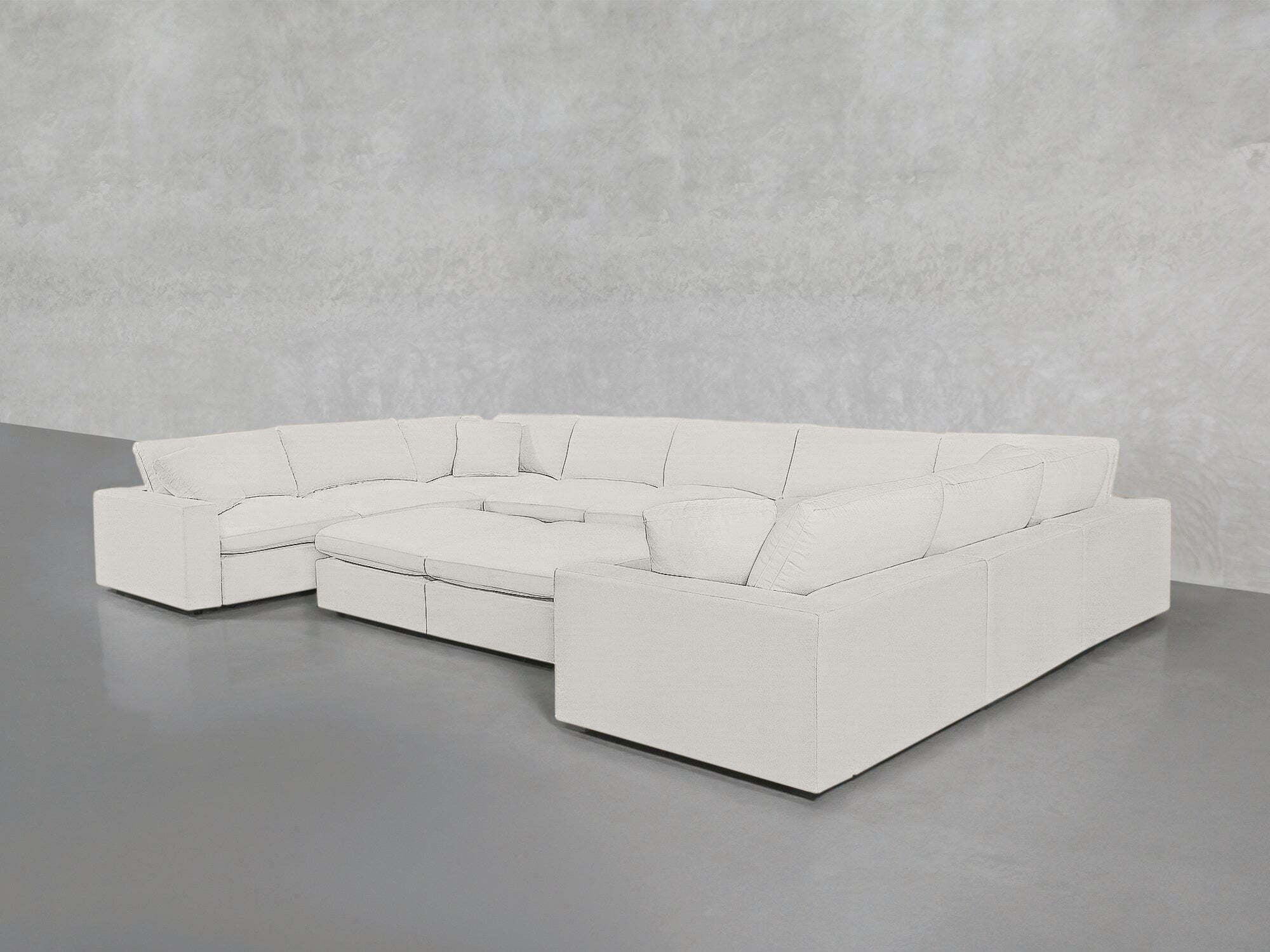 9-Seat Modular U-Sectional with Double Ottoman - Image 174