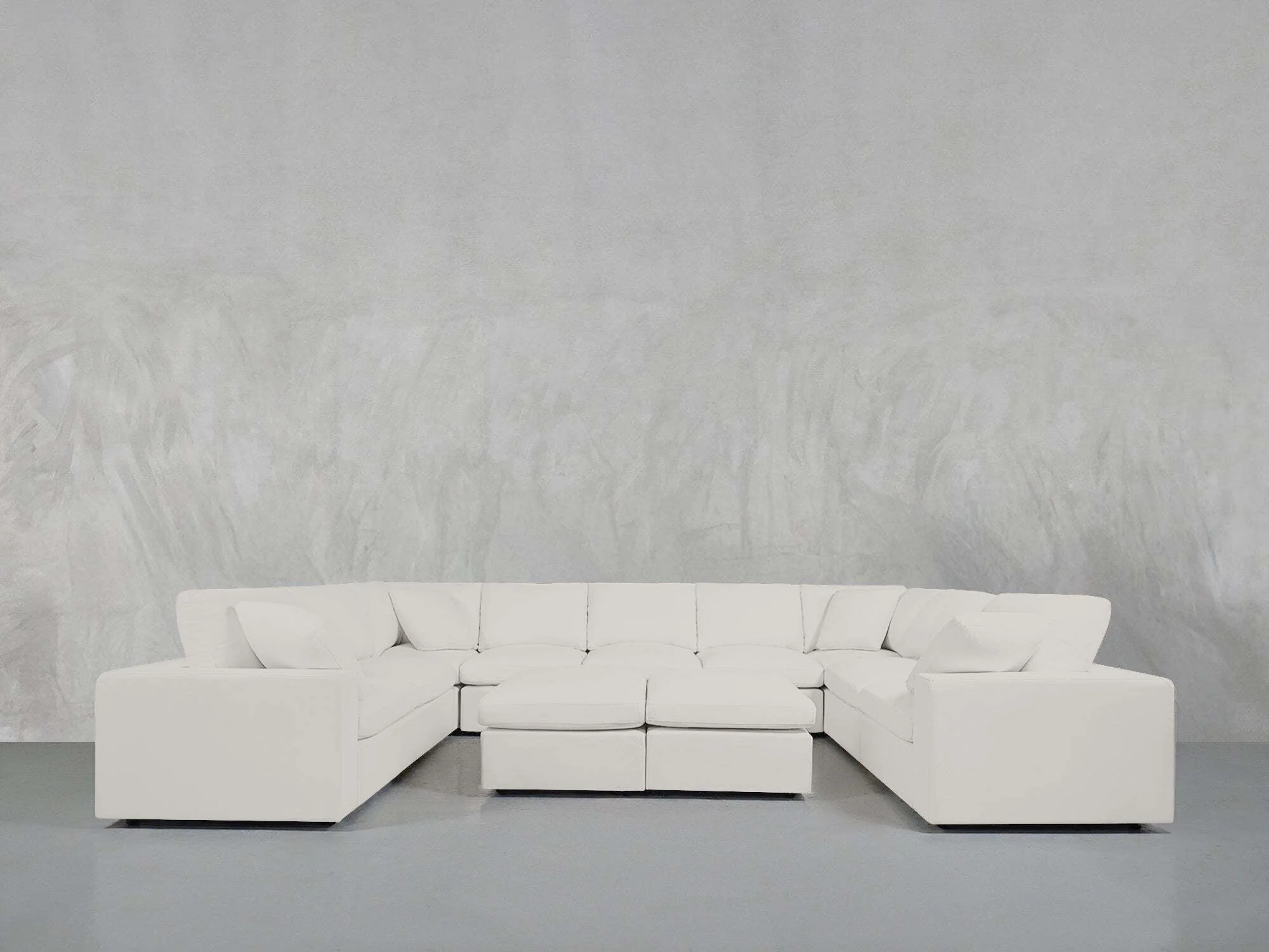 9-Seat Modular U-Sectional with Double Ottoman - Image 175