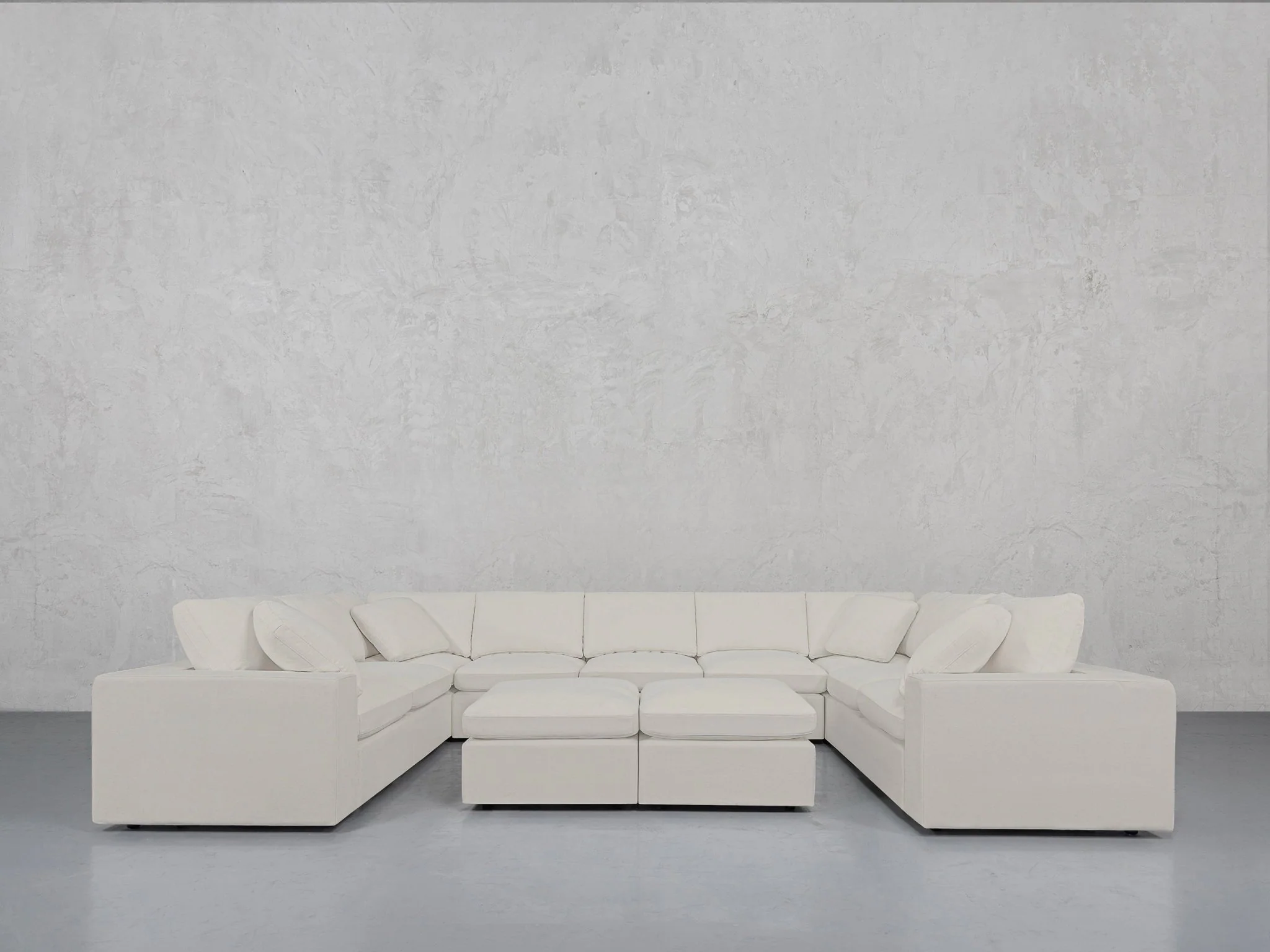 9-Seat Modular U-Sectional with Double Ottoman - Image 176