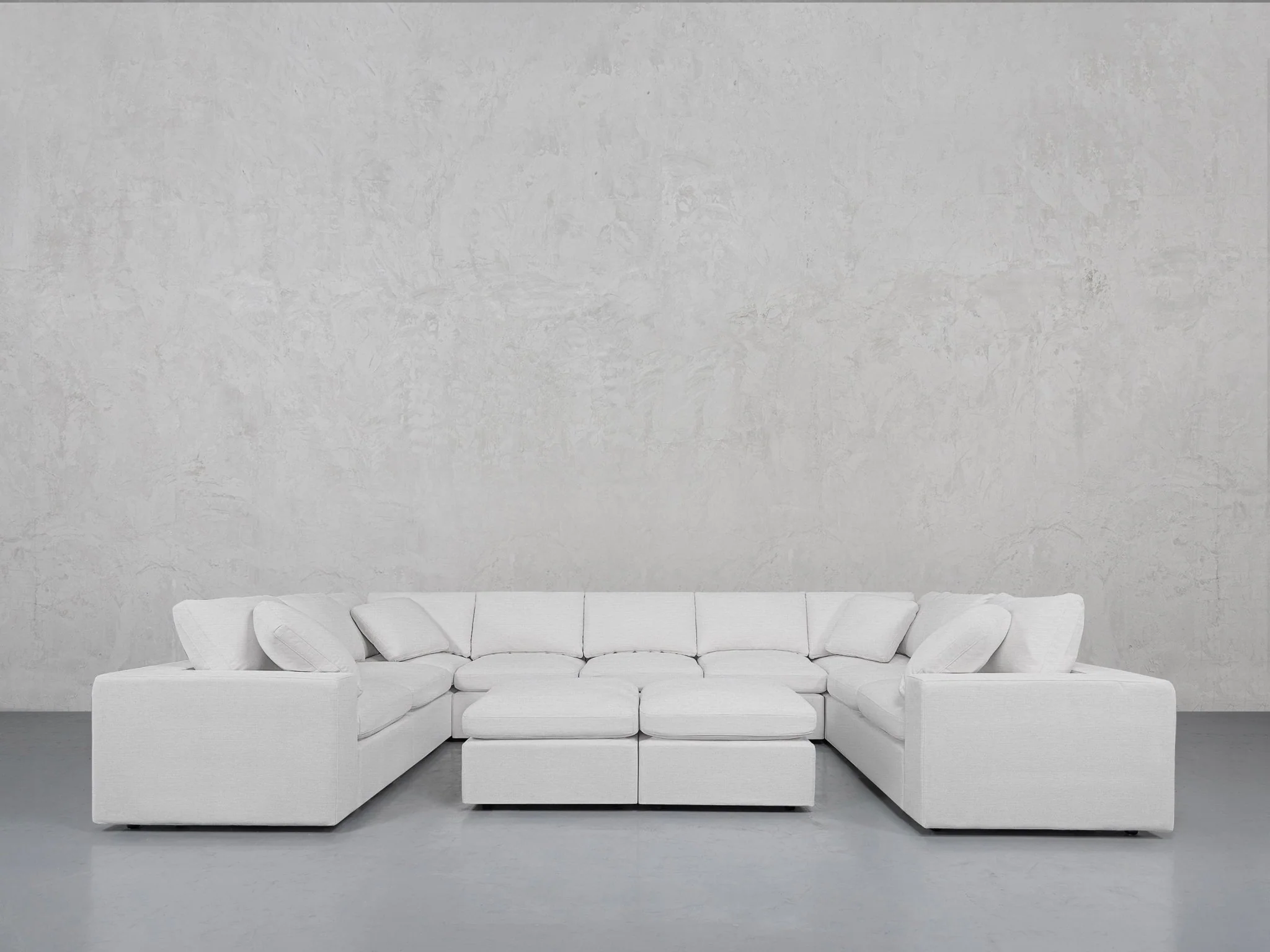 9-Seat Modular U-Sectional with Double Ottoman - Image 177