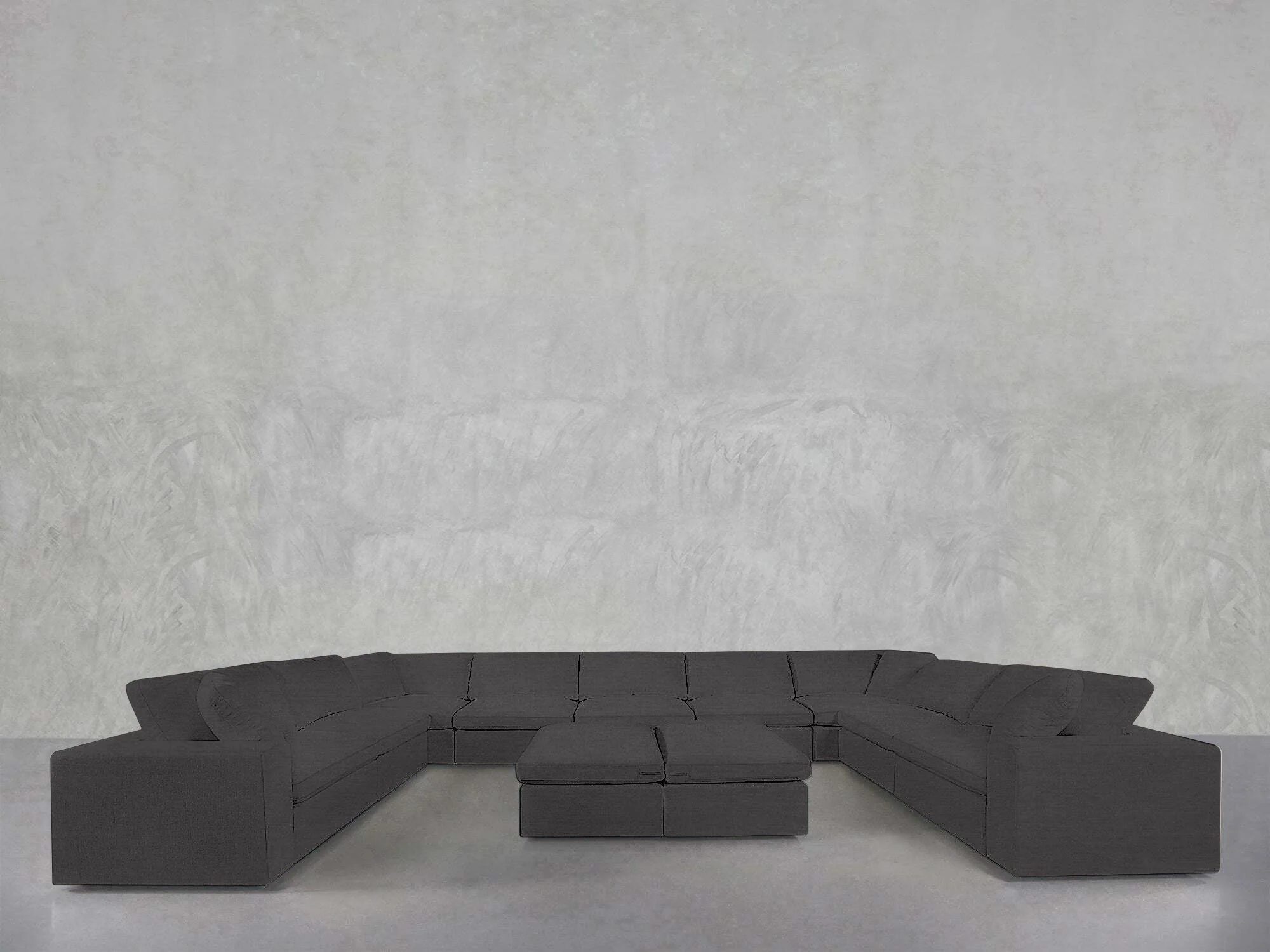 9-Seat Modular U-Sectional with Double Ottoman - Image 185