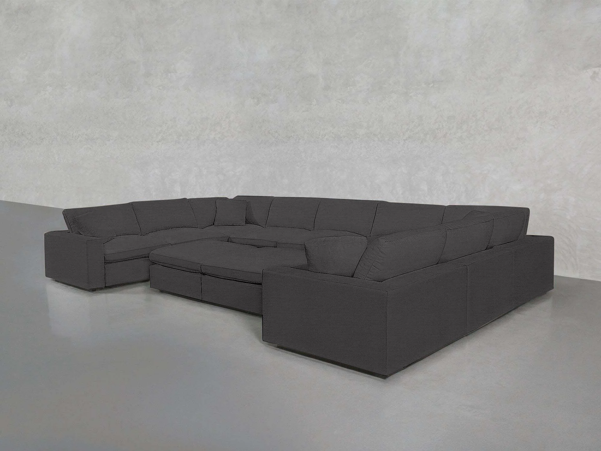 9-Seat Modular U-Sectional with Double Ottoman - Image 186