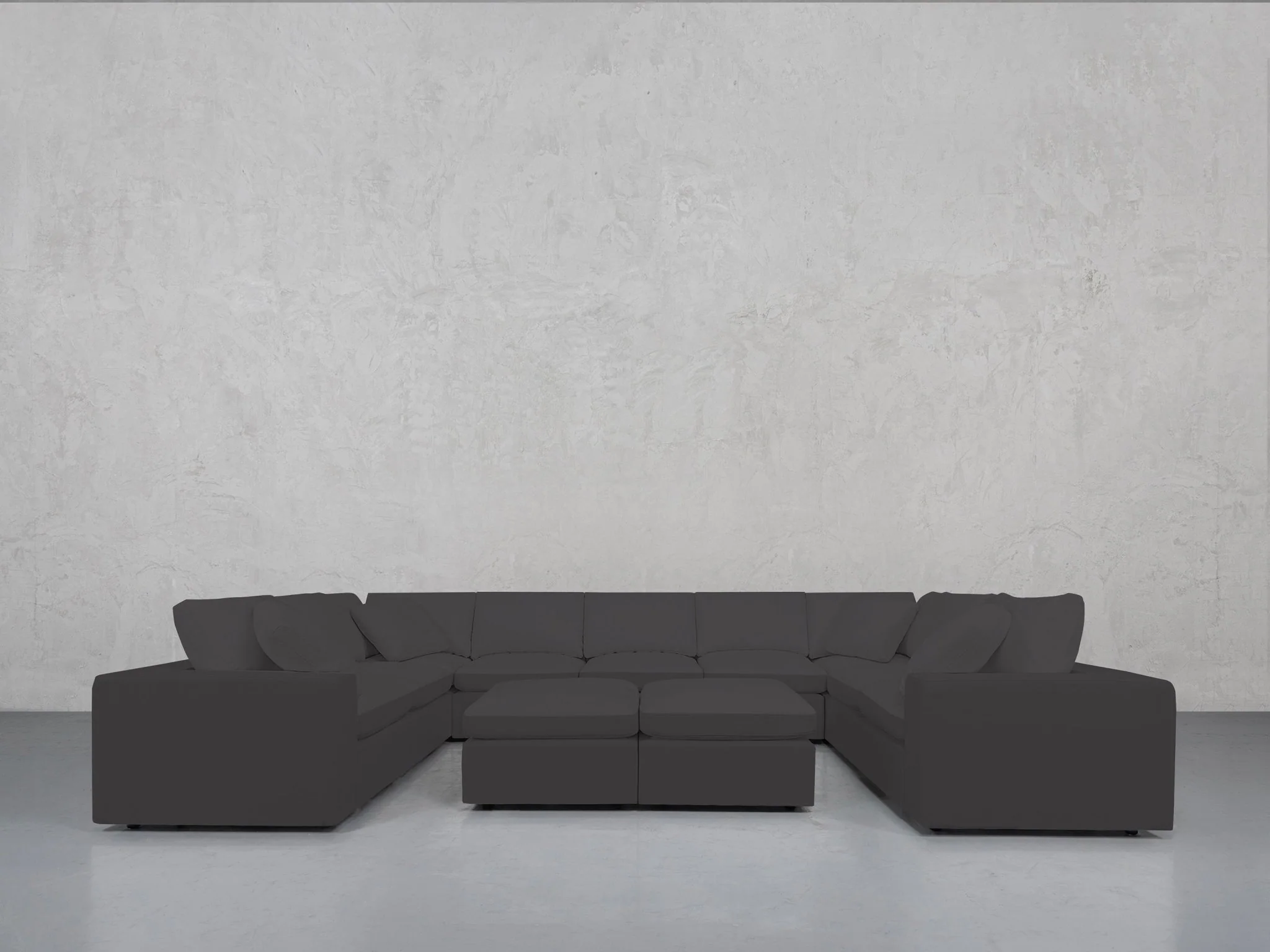 9-Seat Modular U-Sectional with Double Ottoman - Image 188