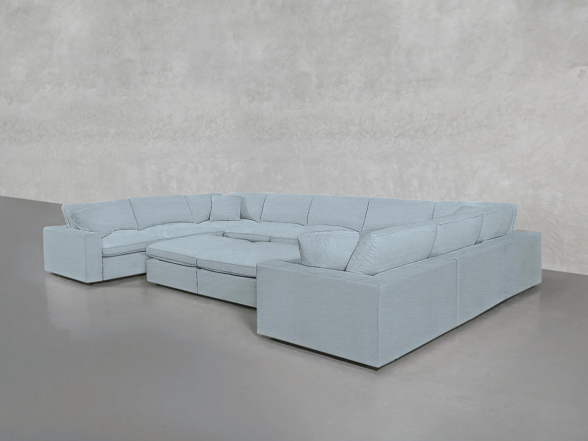 9-Seat Modular U-Sectional with Double Ottoman - Image 208