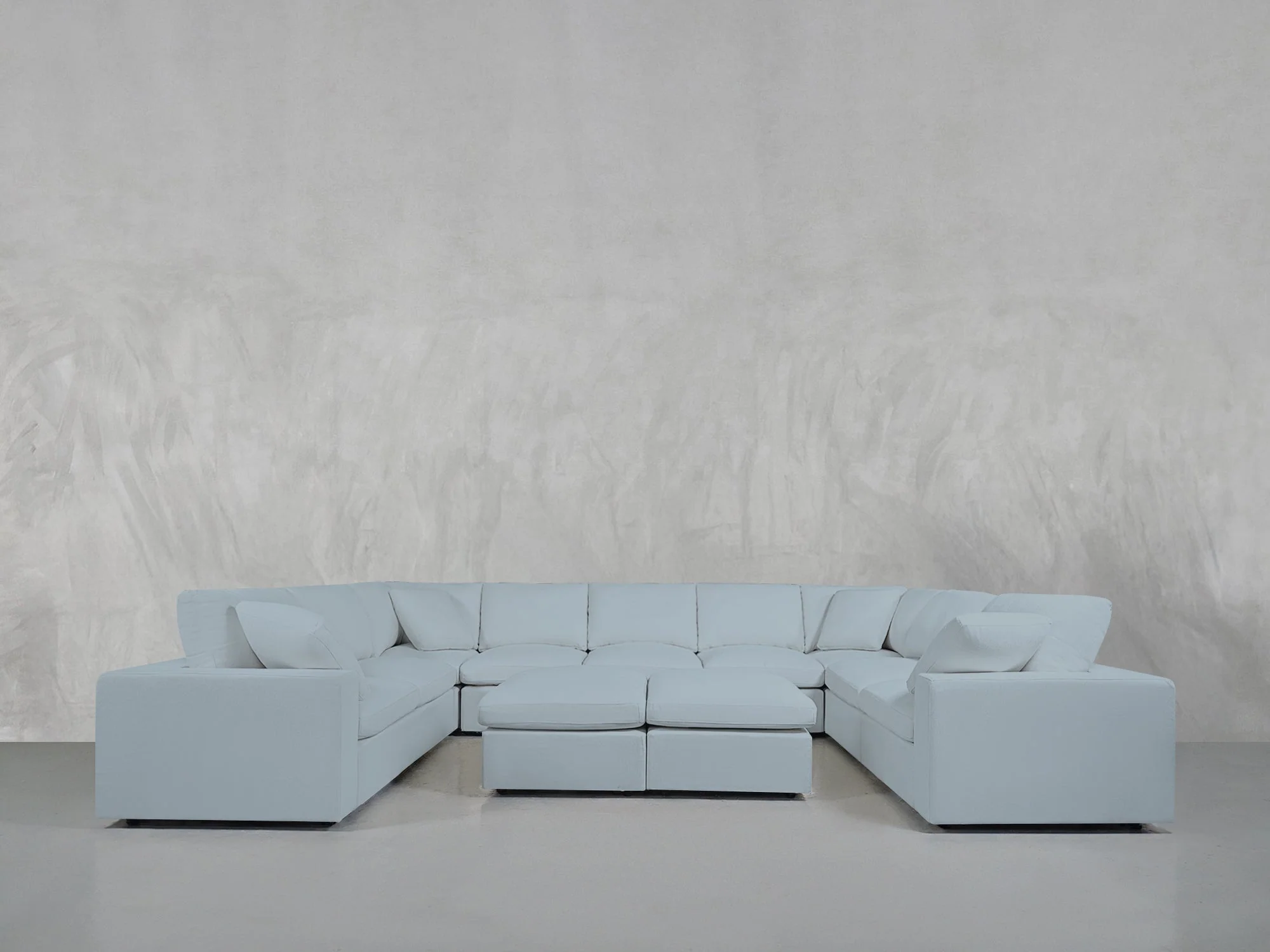 9-Seat Modular U-Sectional with Double Ottoman - Image 209