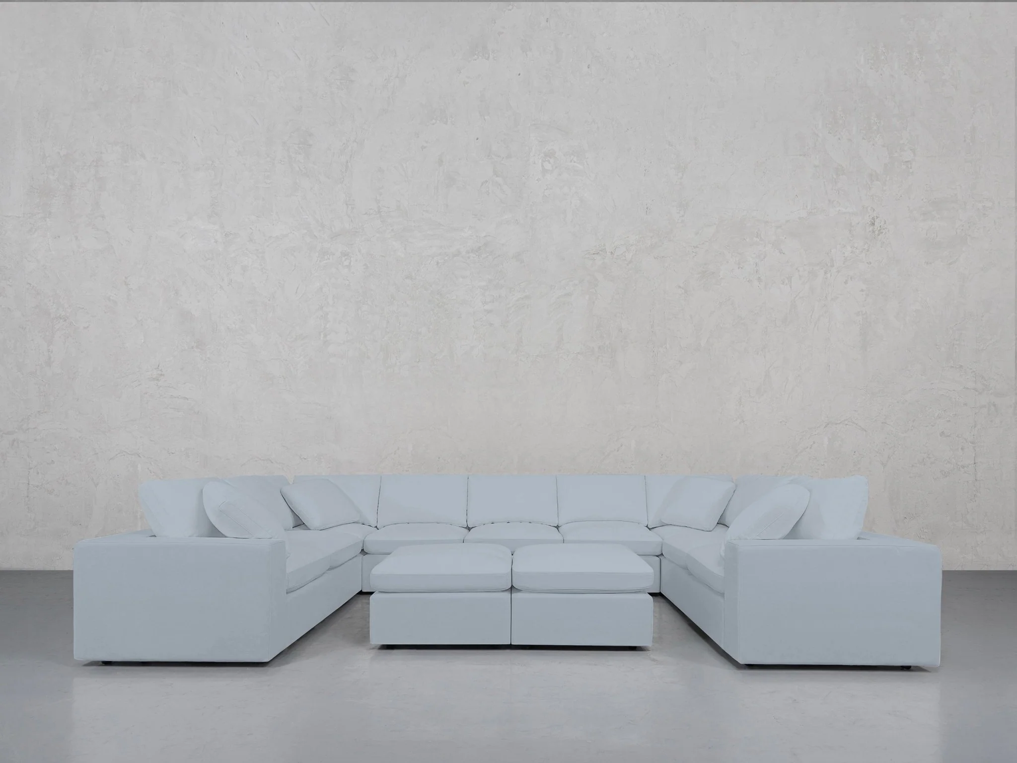 9-Seat Modular U-Sectional with Double Ottoman - Image 210