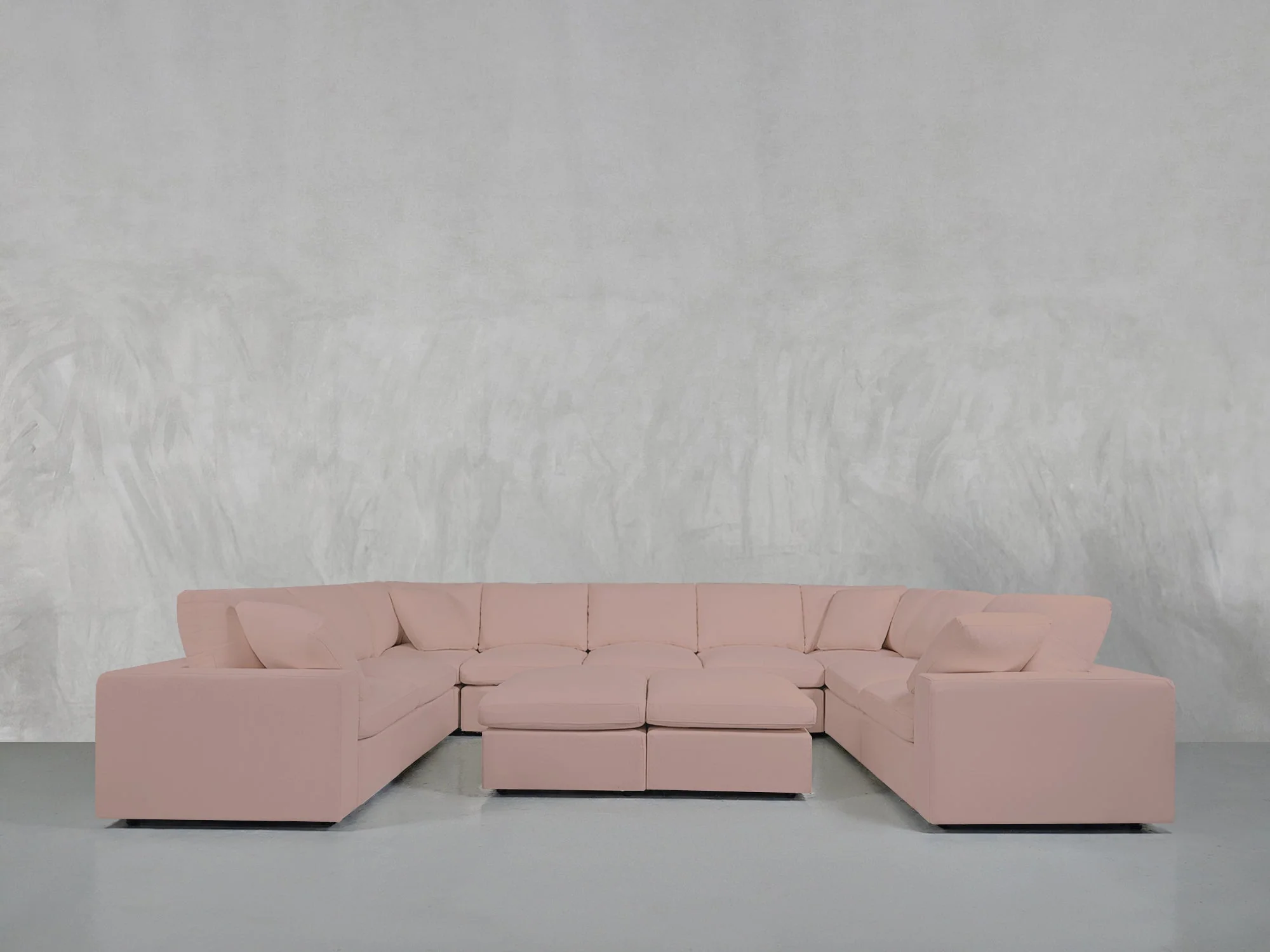 9-Seat Modular U-Sectional with Double Ottoman - Image 220