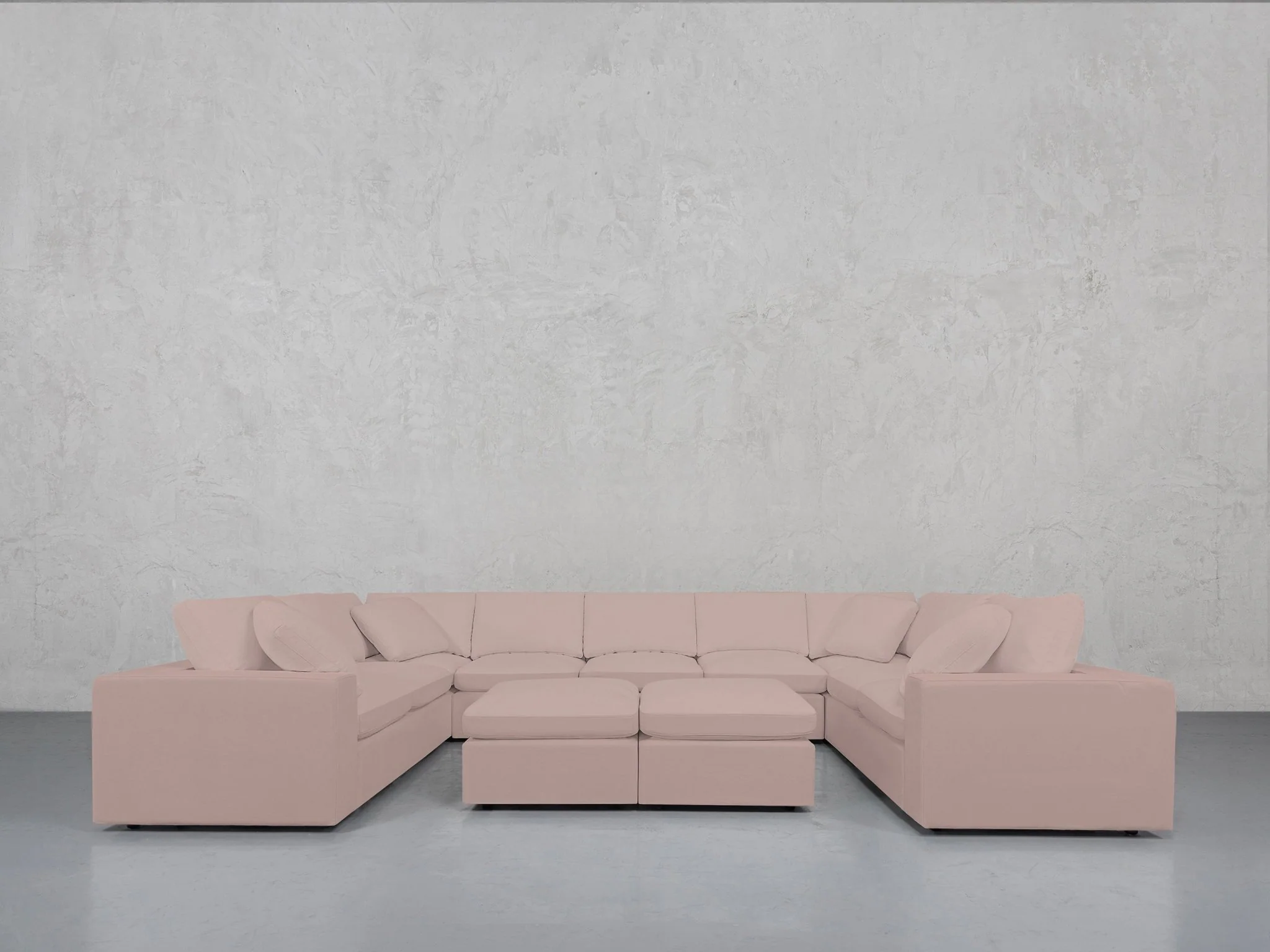9-Seat Modular U-Sectional with Double Ottoman - Image 221