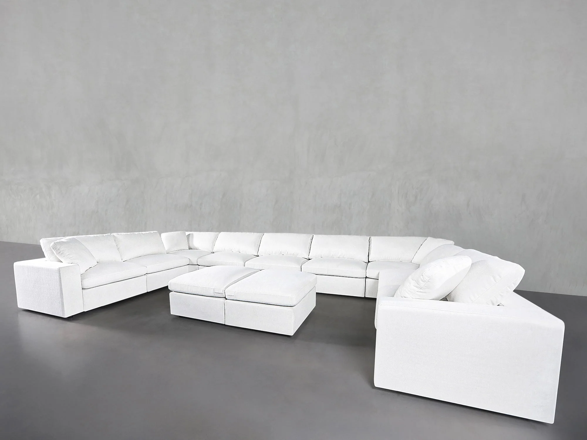 9-Seat Modular U-Sectional with Double Ottoman - Image 3