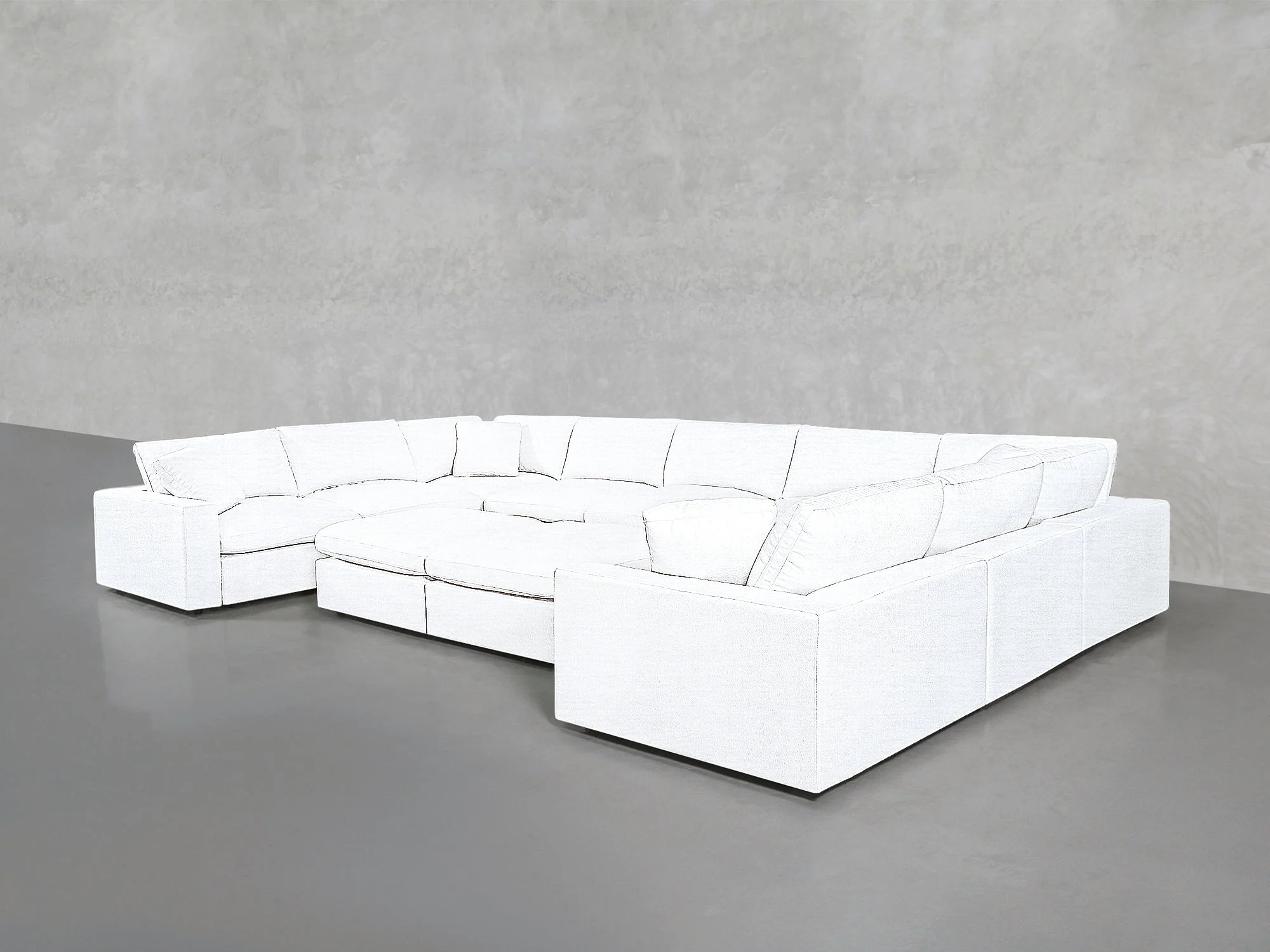 9-Seat Modular U-Sectional with Double Ottoman - Image 34