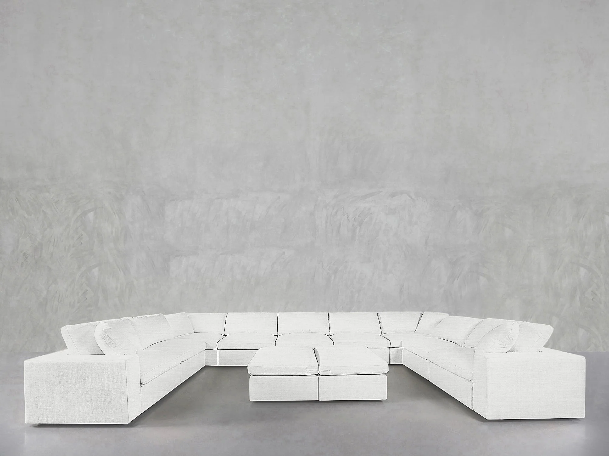 9-Seat Modular U-Sectional with Double Ottoman - Image 44