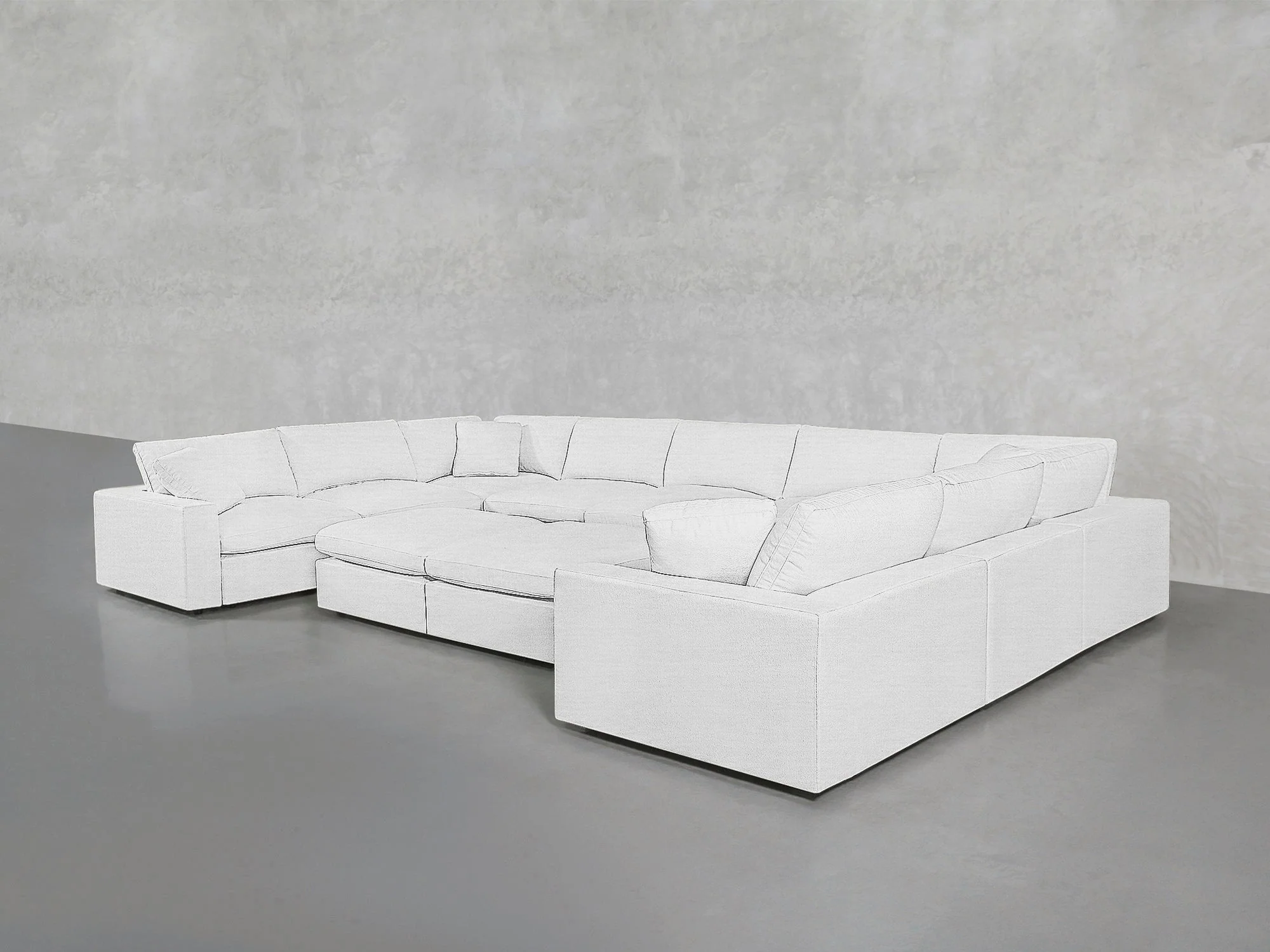 9-Seat Modular U-Sectional with Double Ottoman - Image 45