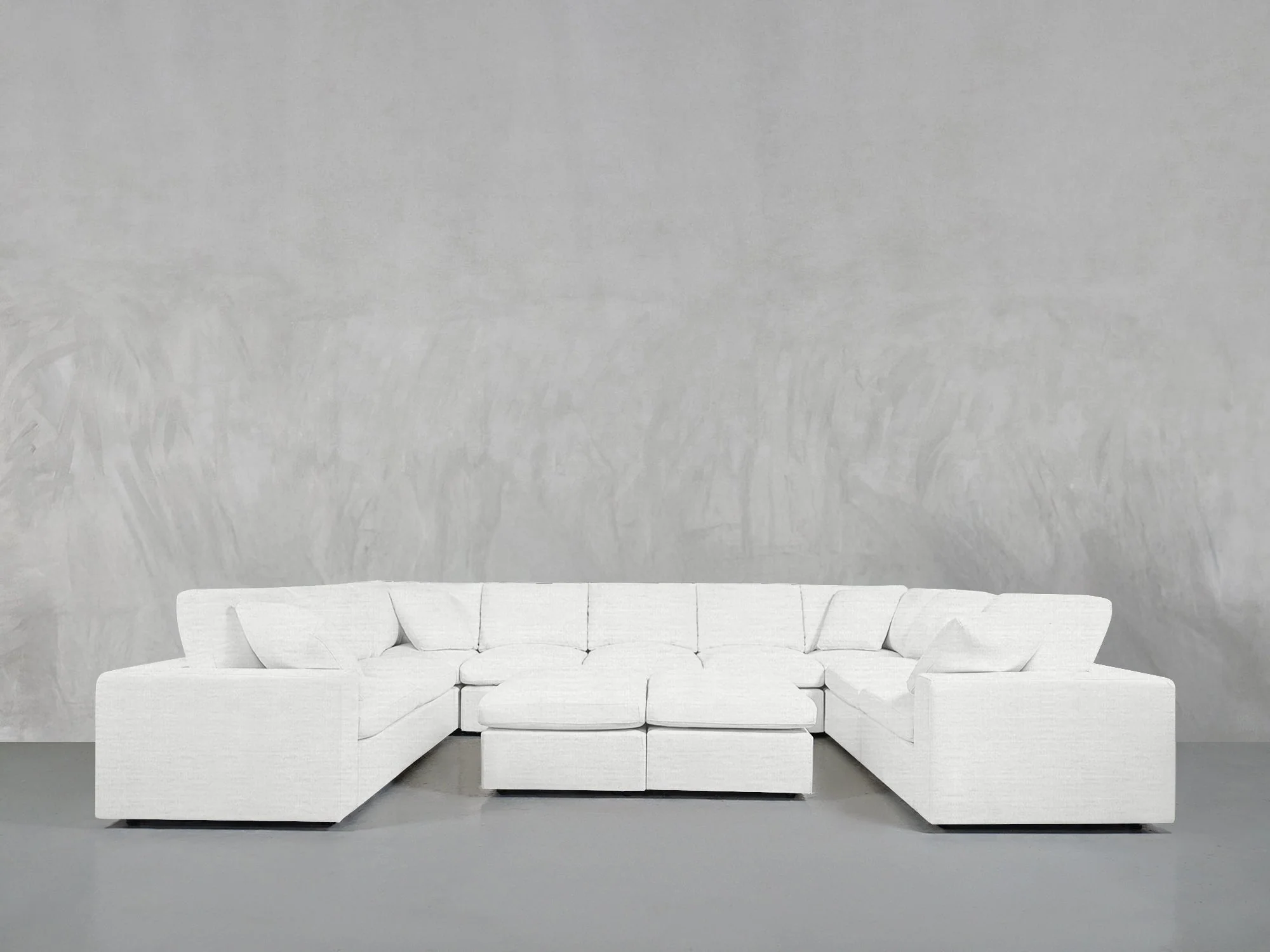 9-Seat Modular U-Sectional with Double Ottoman - Image 46