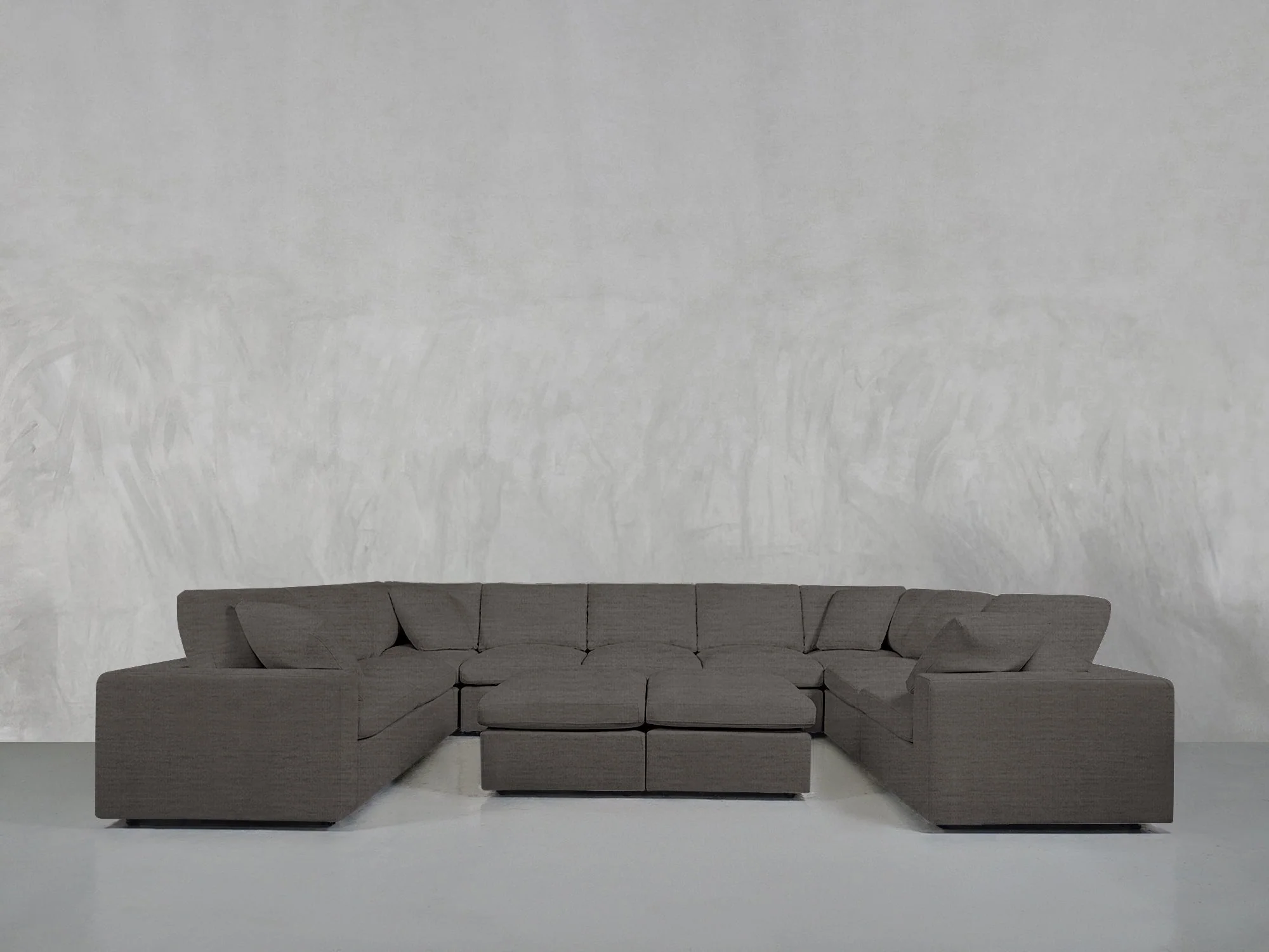 9-Seat Modular U-Sectional with Double Ottoman - Image 87