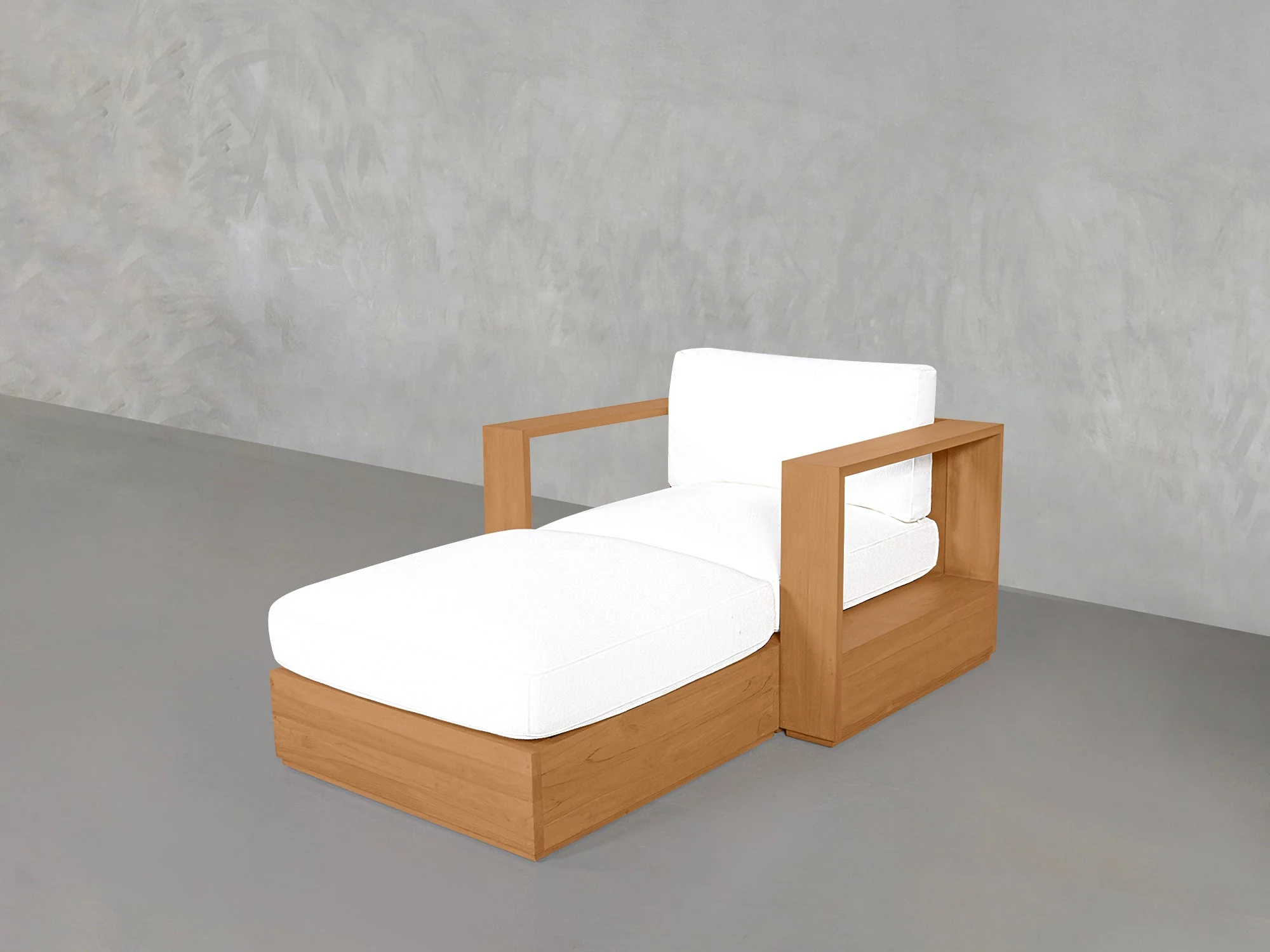 Armchair with Ottoman Teak Outdoor - Image 3