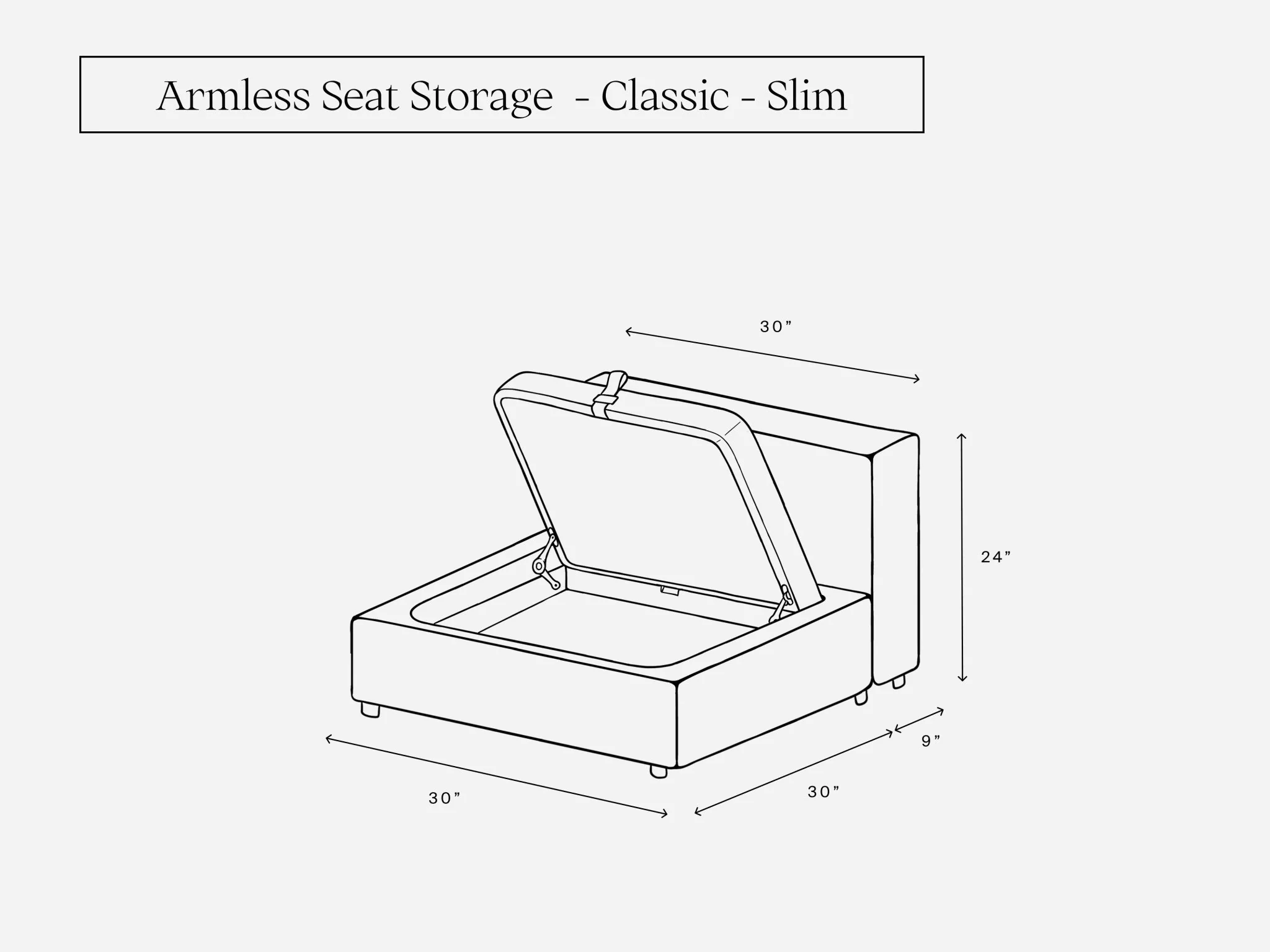 Armless Seat (Storage) - Image 3