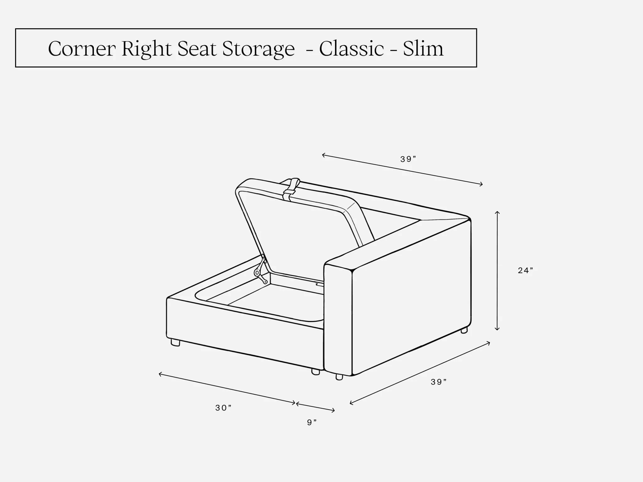 Corner Right Seat (Storage) - Image 3