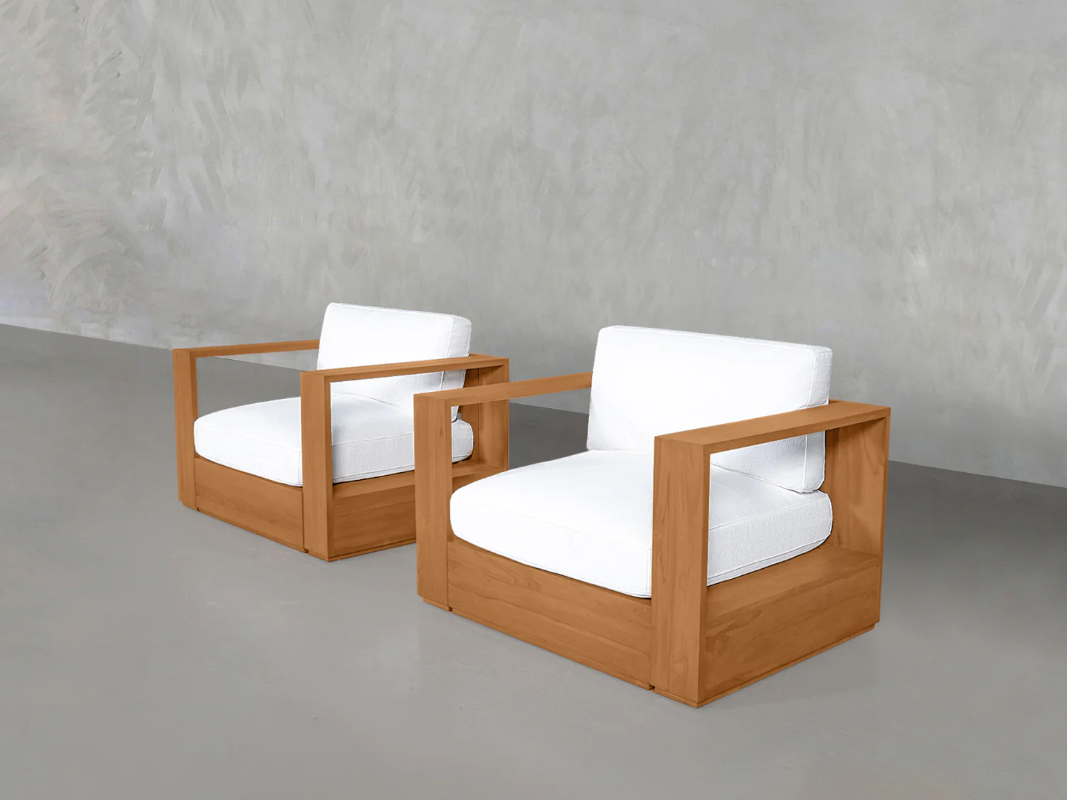 Double Armchairs Teak Outdoor - Image 3