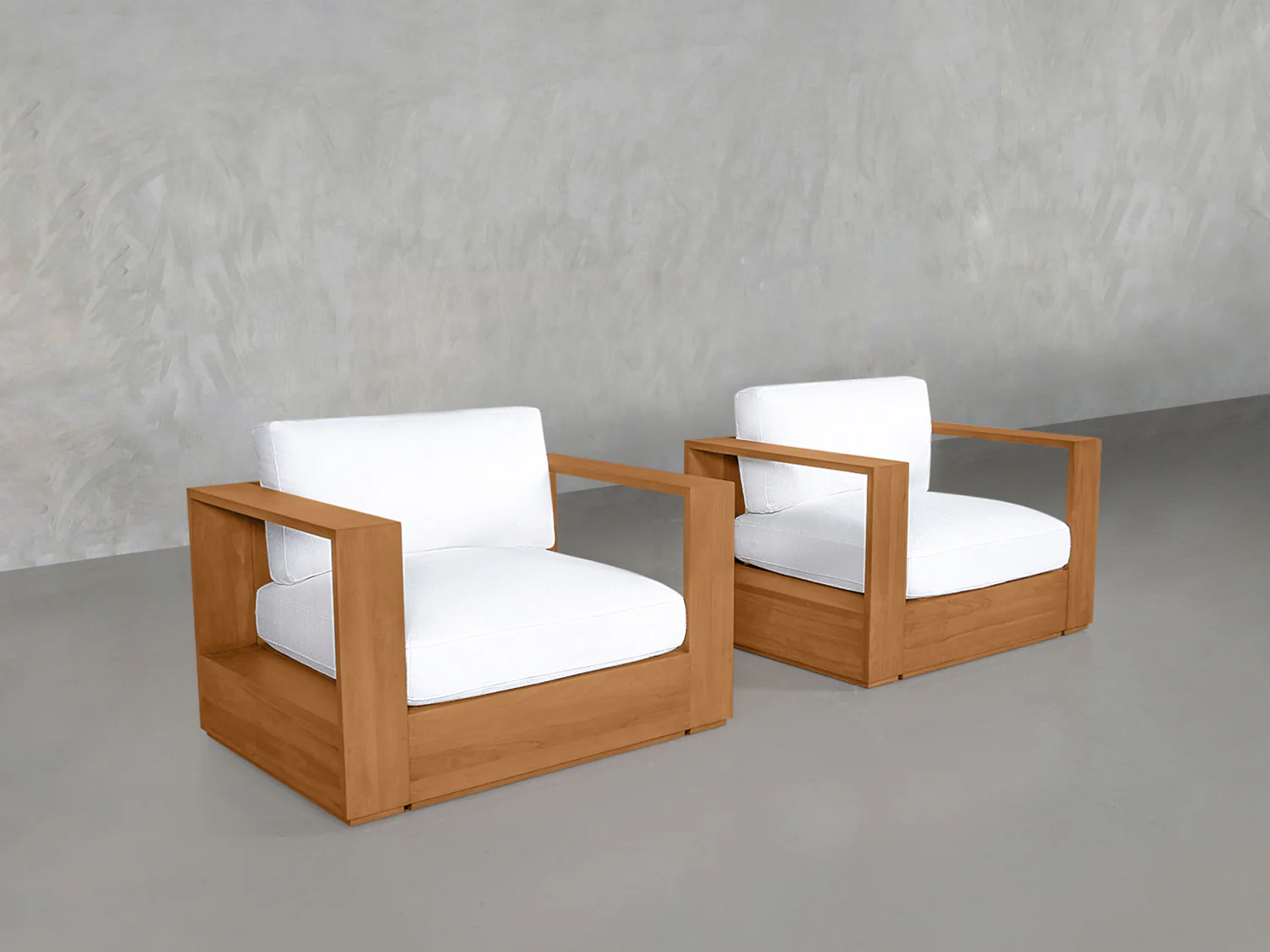 Double Armchairs Teak Outdoor - Image 4