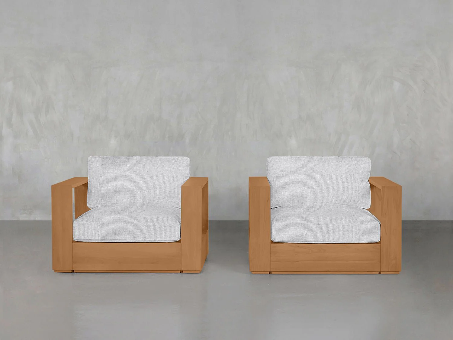 Double Armchairs Teak Outdoor - Image 8
