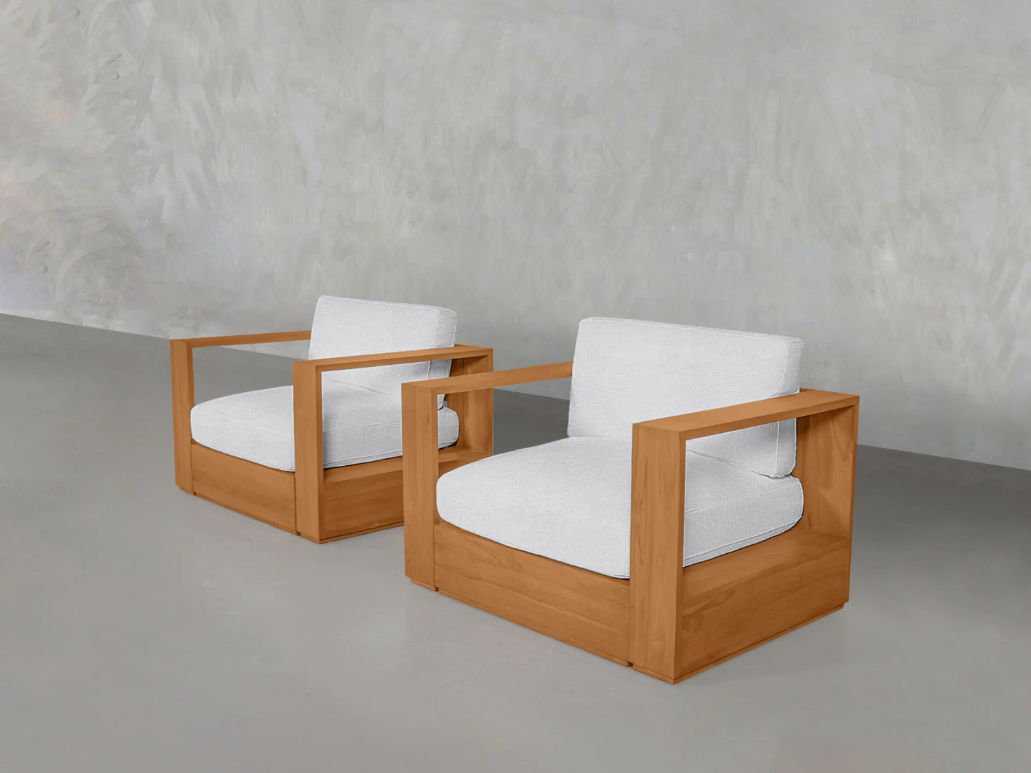 Double Armchairs Teak Outdoor - Image 9