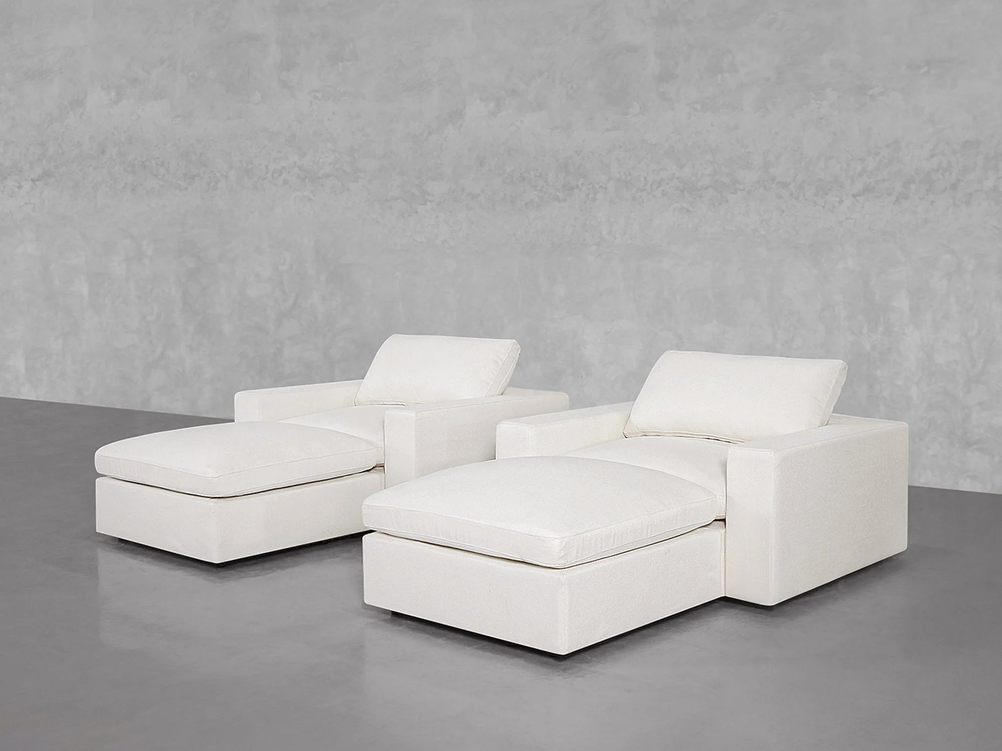 Double Armchairs with Ottomans - Image 10