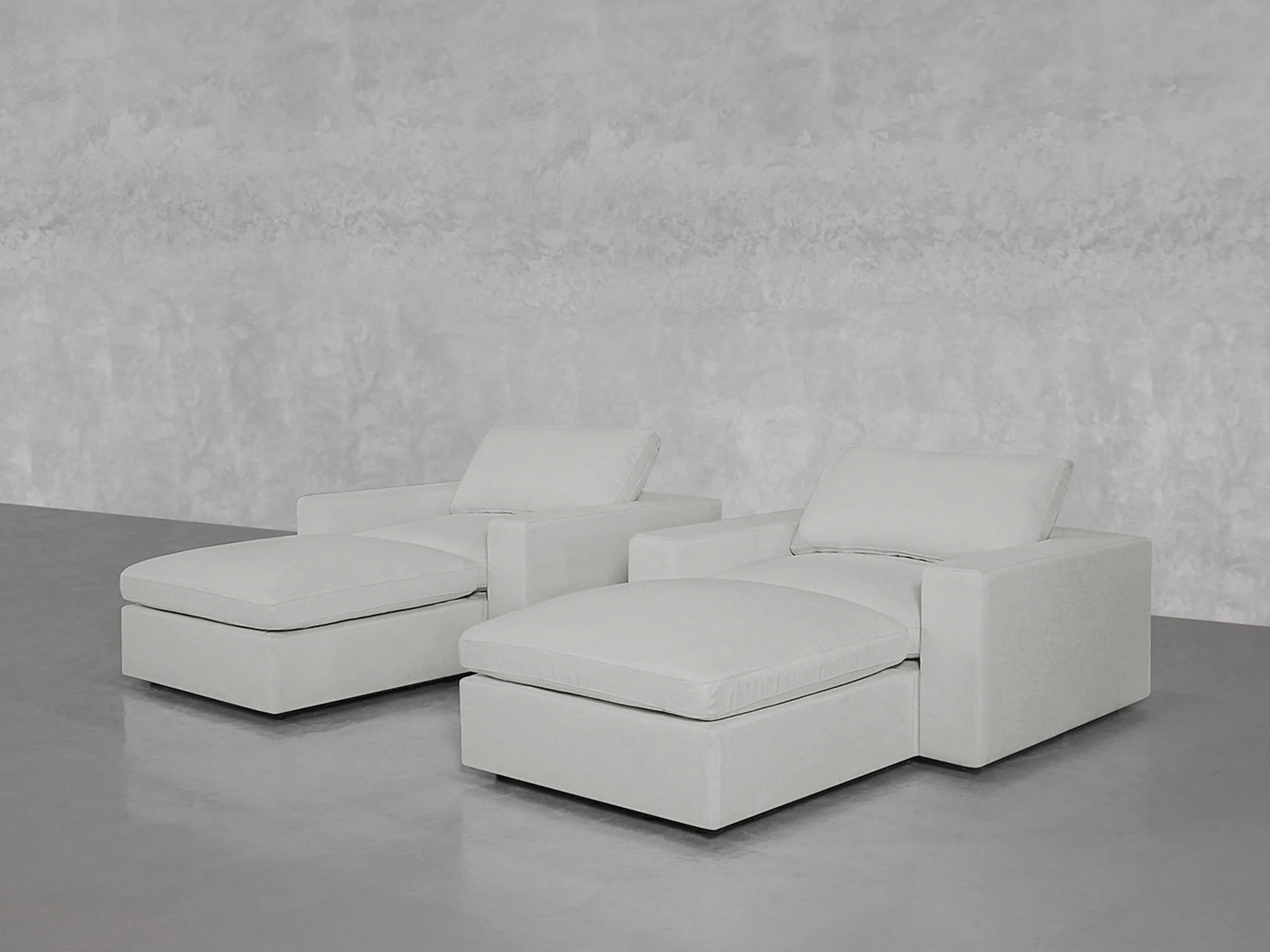 Double Armchairs with Ottomans - Image 18