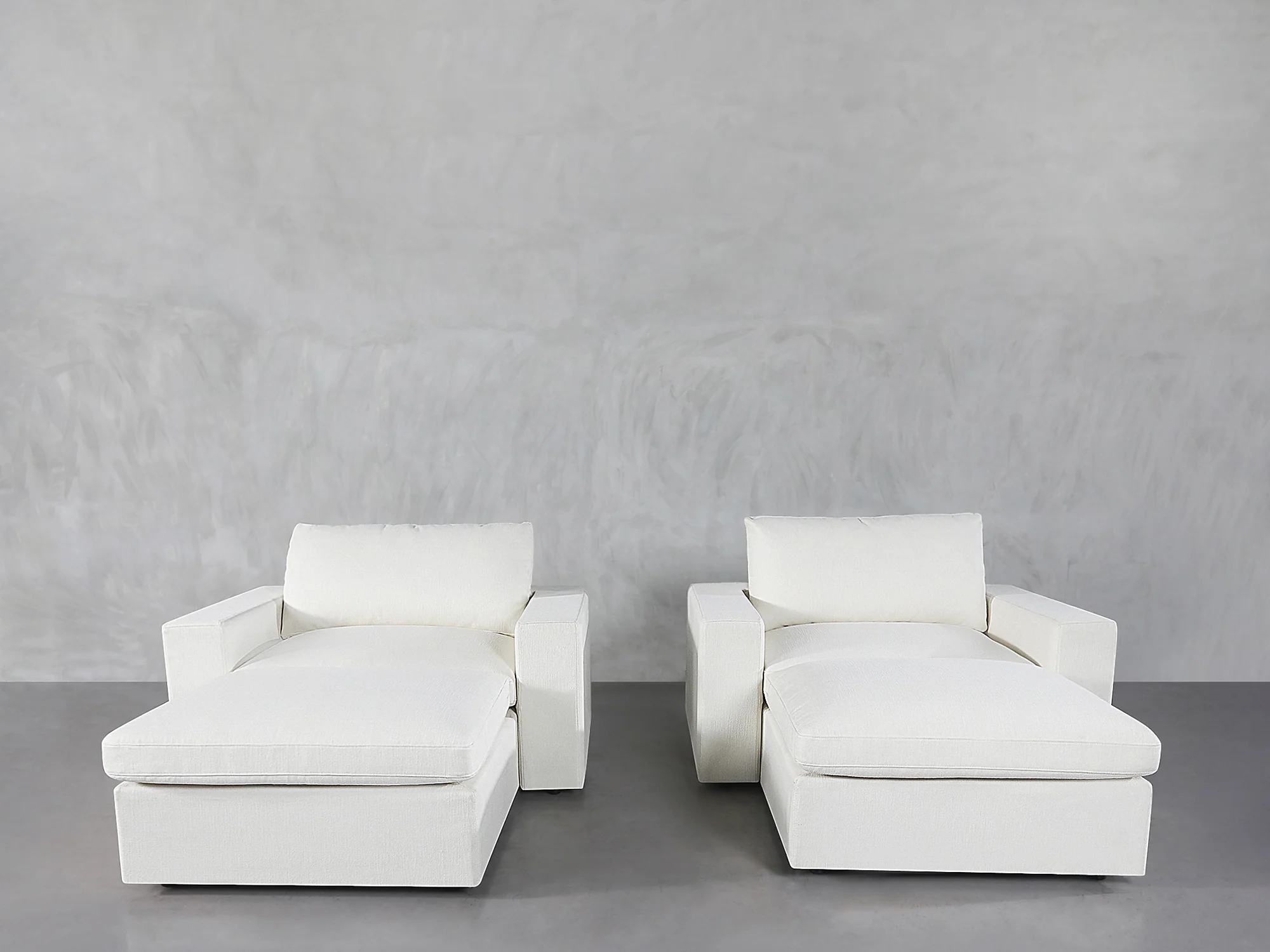 Double Armchairs with Ottomans - Image 9